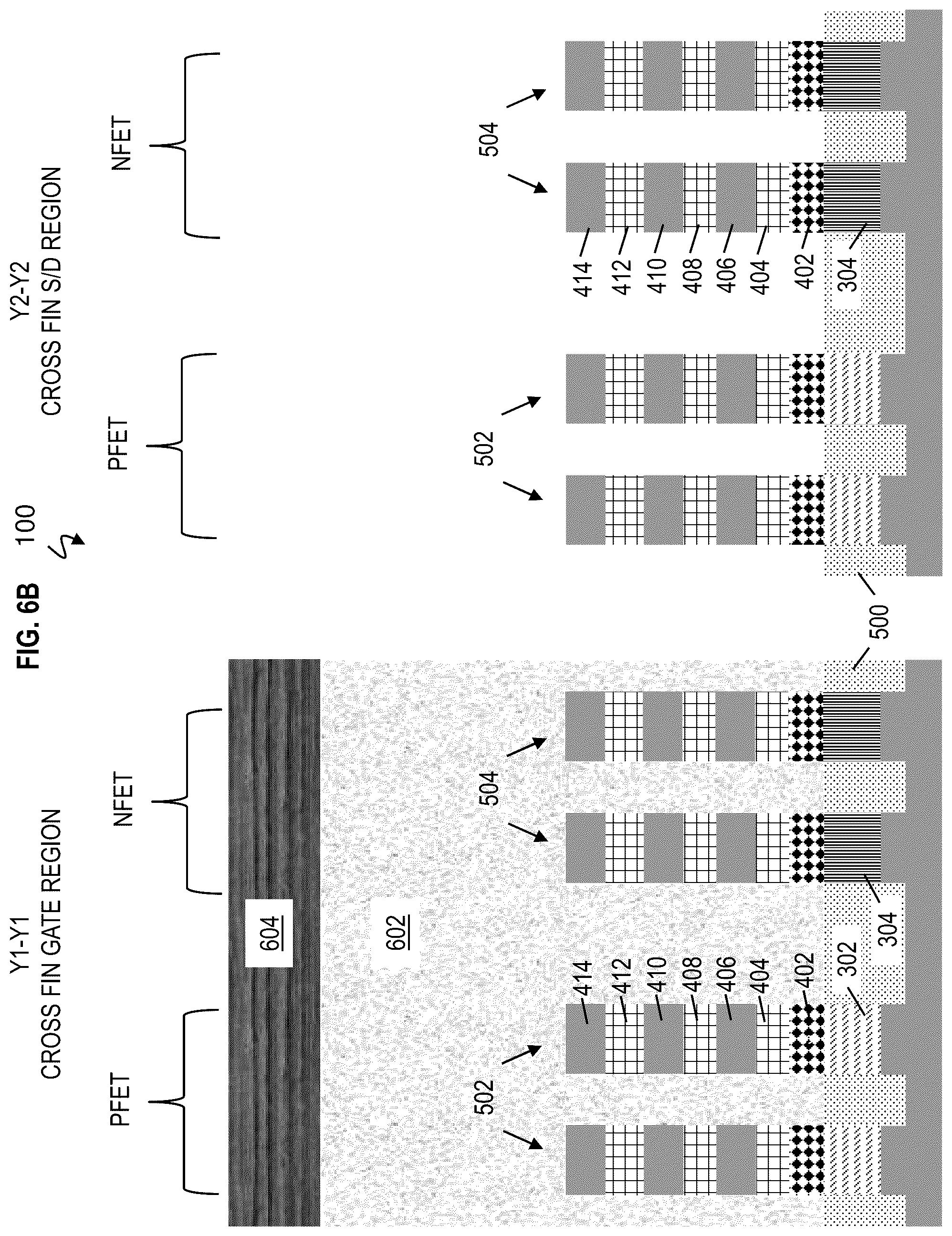 Patent US12568683 Figure 9 – Single stack dual channel gate-all-around nanosheet with strained PFET and bottom dielectric isolation NFET