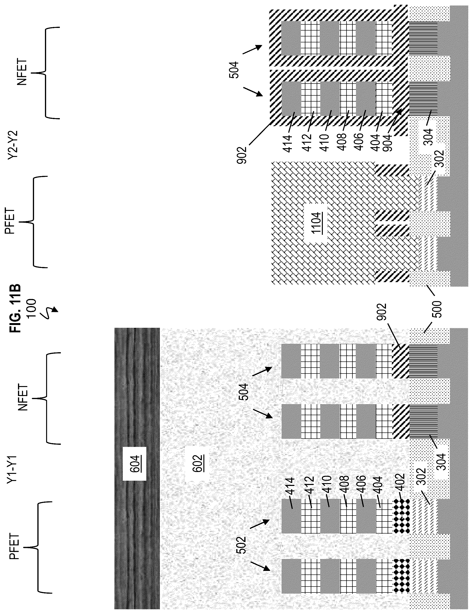 Patent US12568683 Figure 19 – Single stack dual channel gate-all-around nanosheet with strained PFET and bottom dielectric isolation NFET