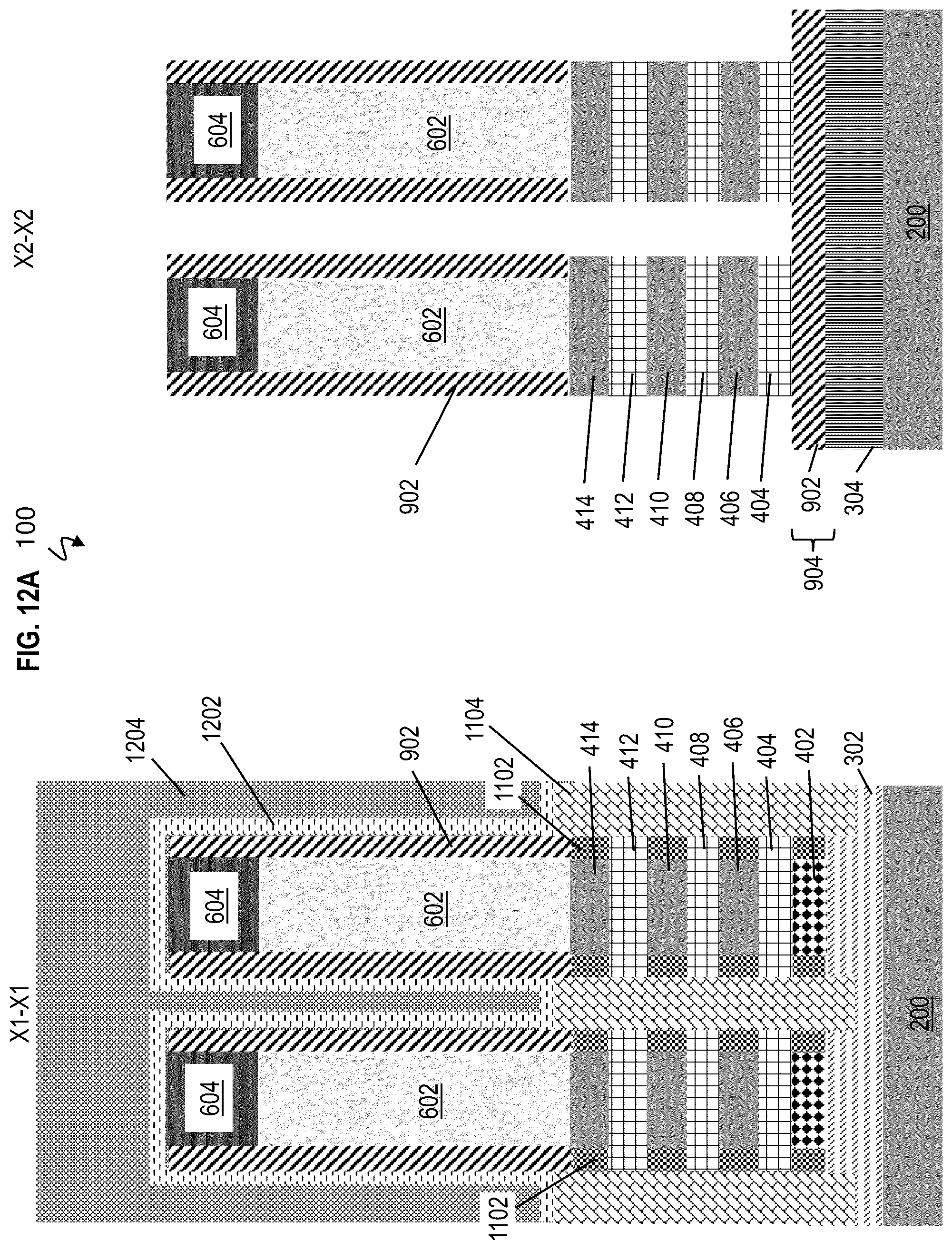 Patent US12568683 Figure 20 – Single stack dual channel gate-all-around nanosheet with strained PFET and bottom dielectric isolation NFET