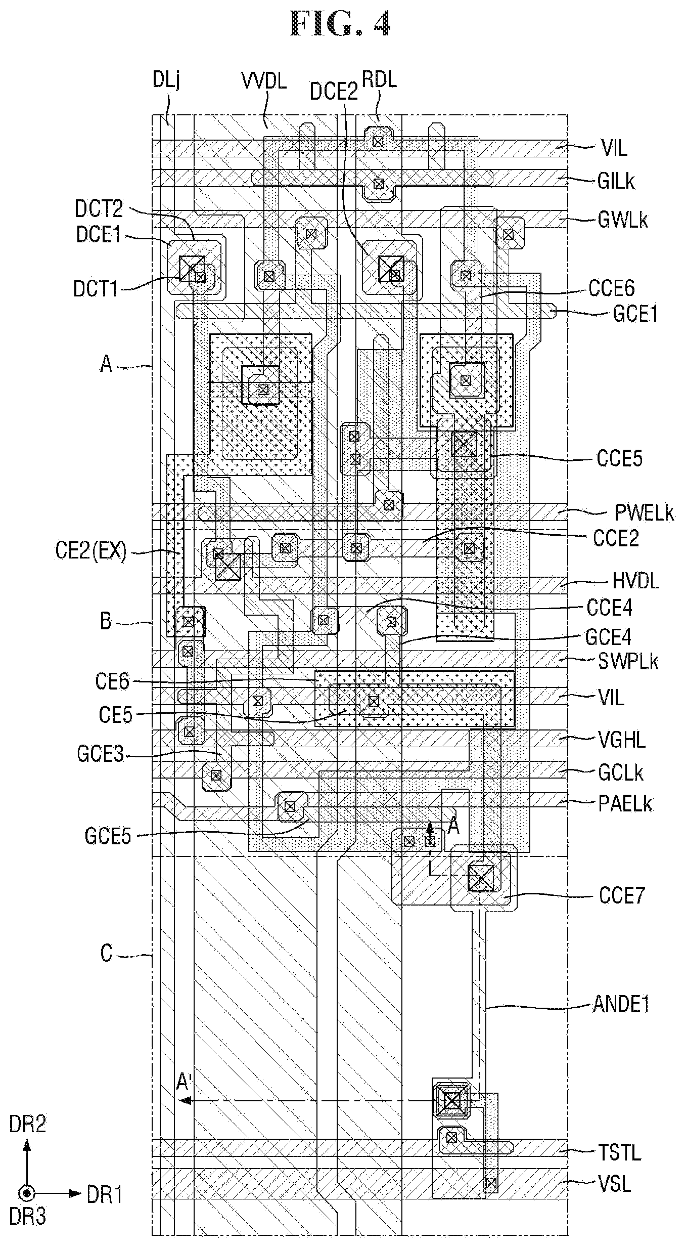 Patent US12568688 Figure 4 – Display device and tiled display device