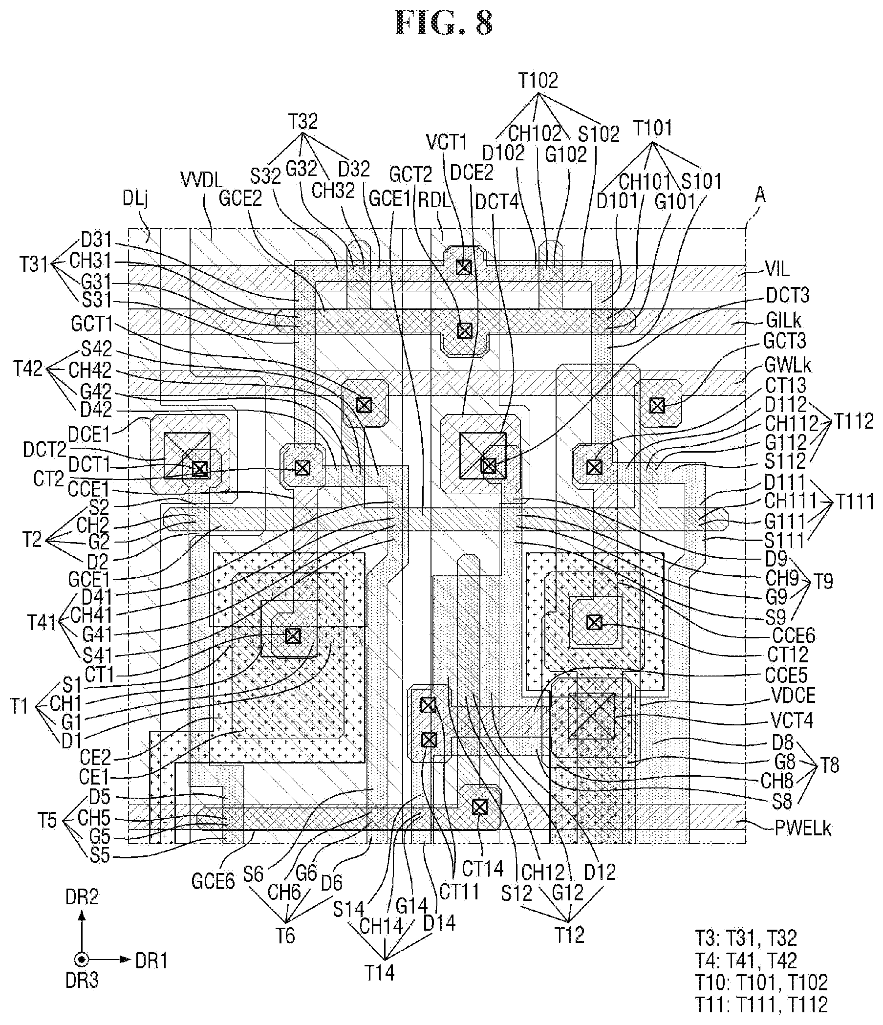 Patent US12568688 Figure 8 – Display device and tiled display device