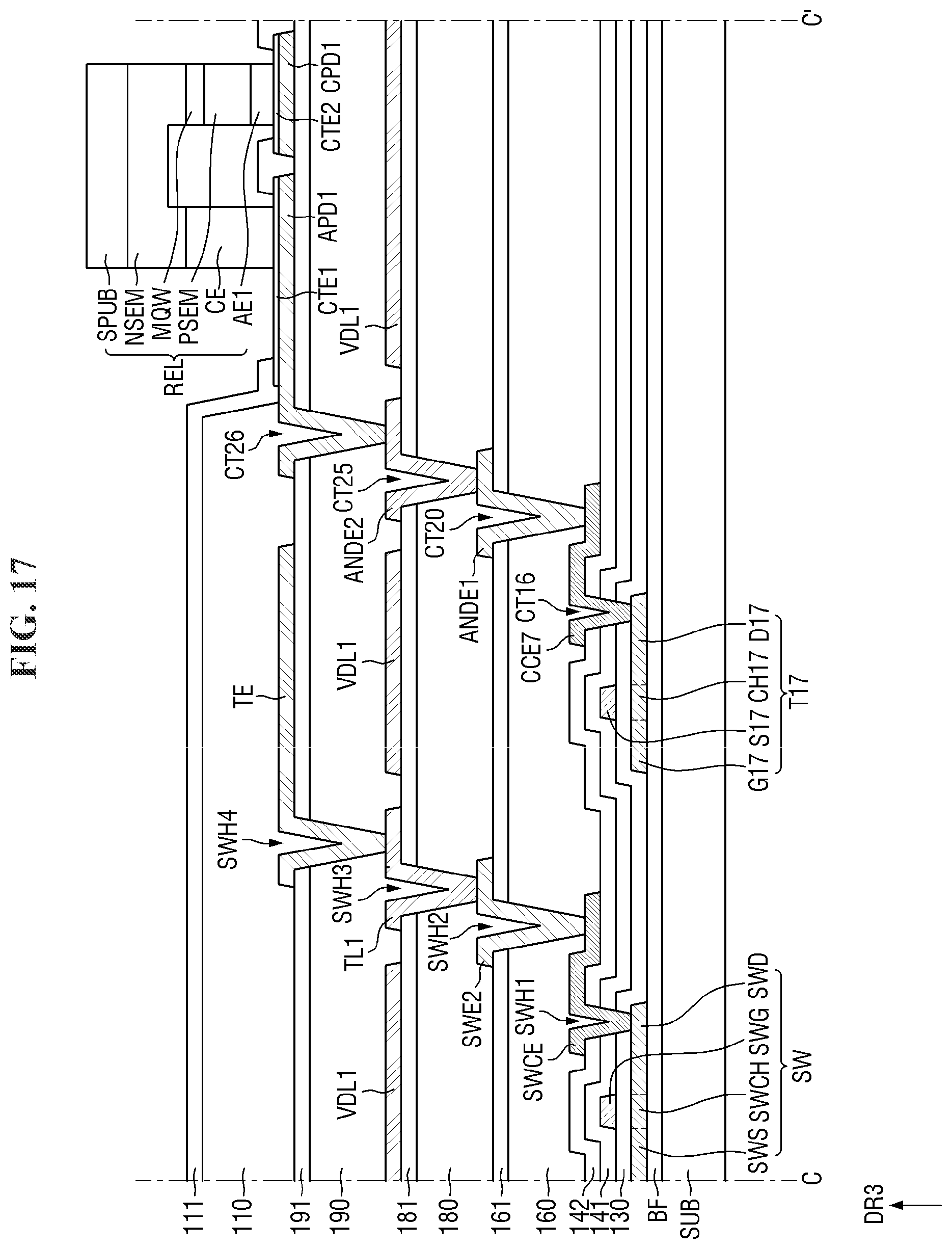 Patent US12568688 Figure 17 – Display device and tiled display device