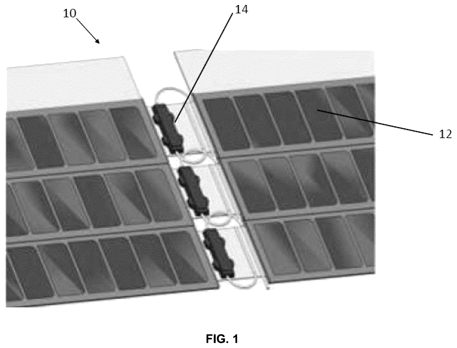 Patent US12568694 Figure 1 – Photovoltaic module with a laminated potted printed circuit board