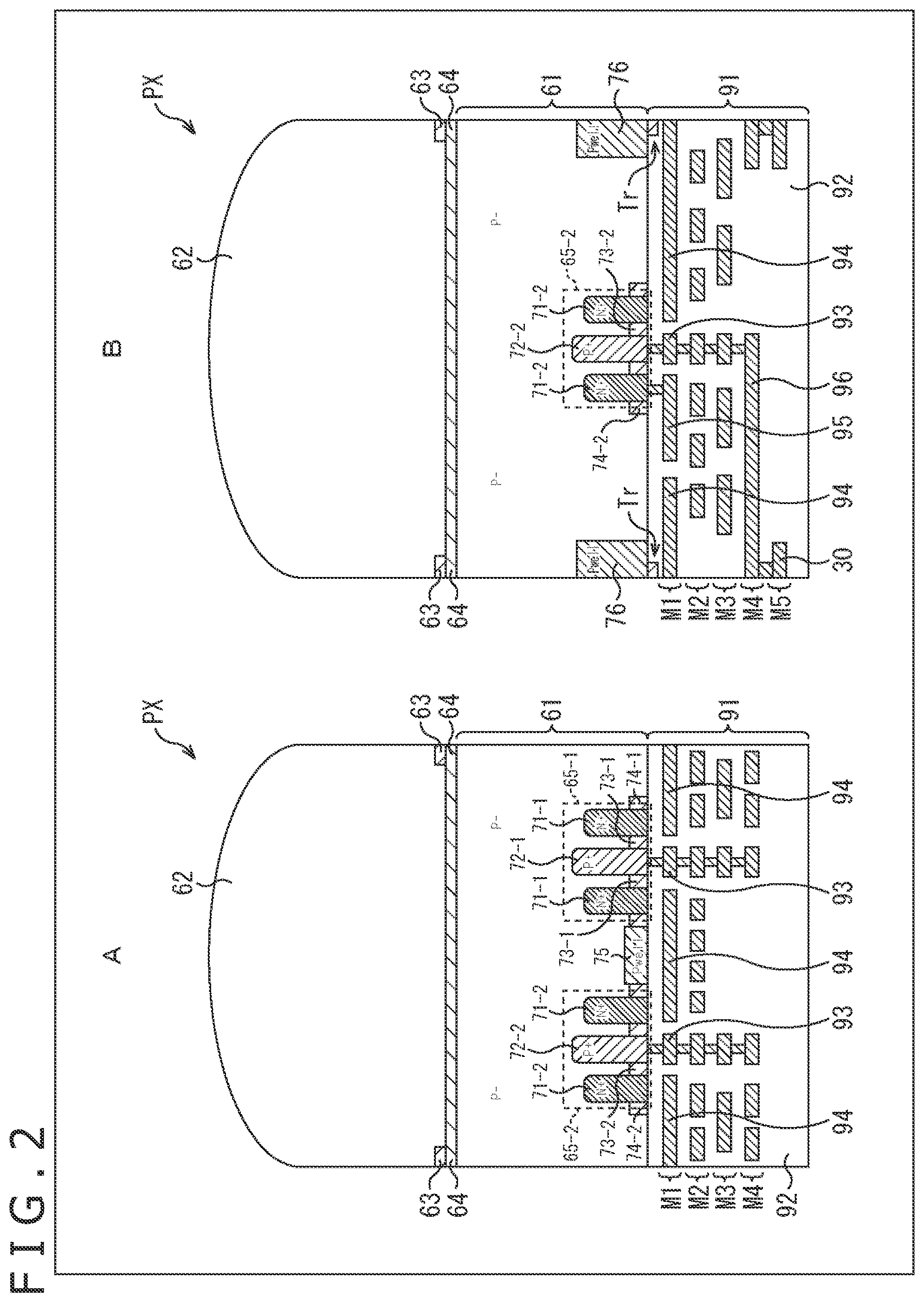 Patent US12568702 Figure 2 – Light reception element and electronic apparatus