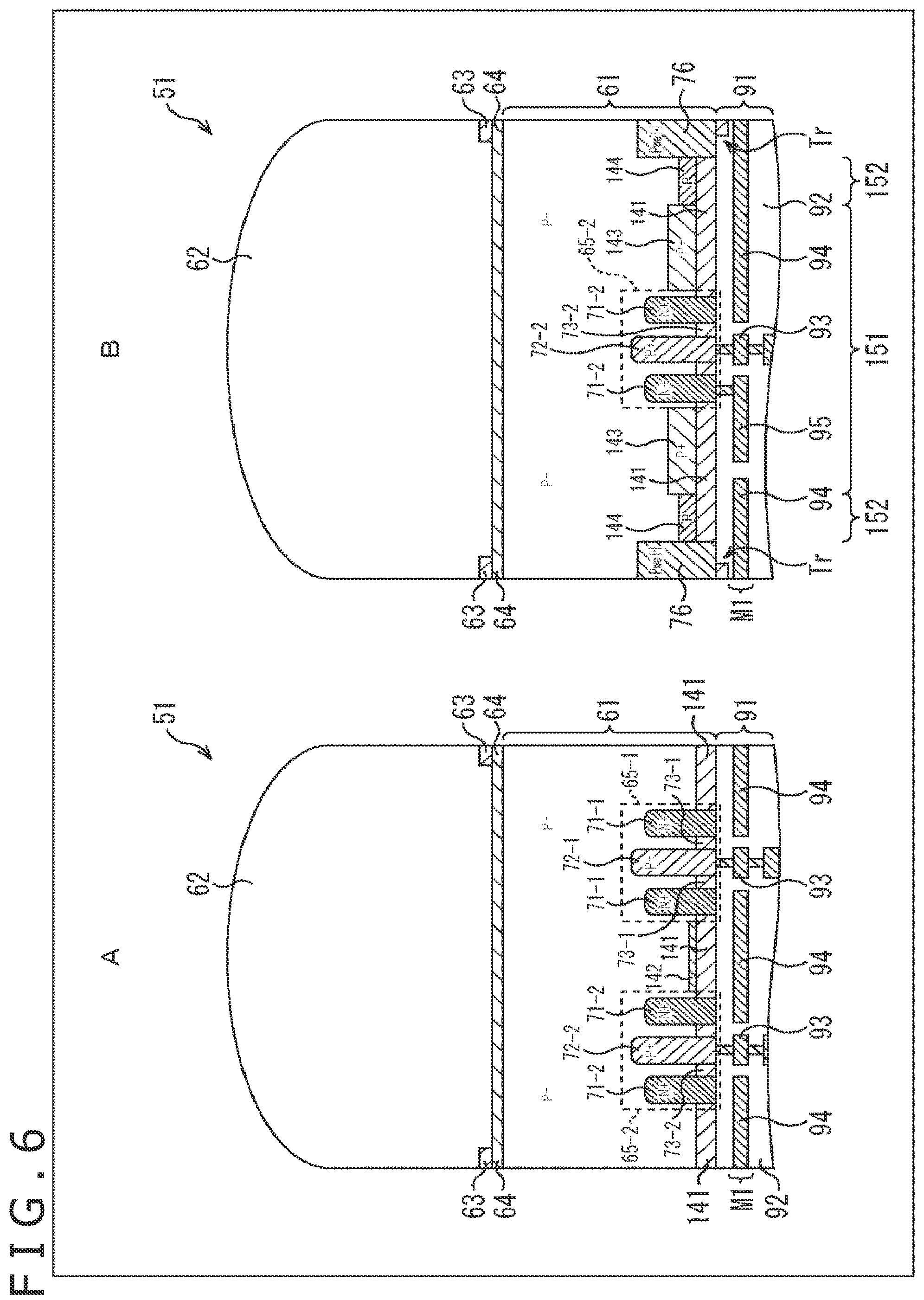 Patent US12568702 Figure 6 – Light reception element and electronic apparatus
