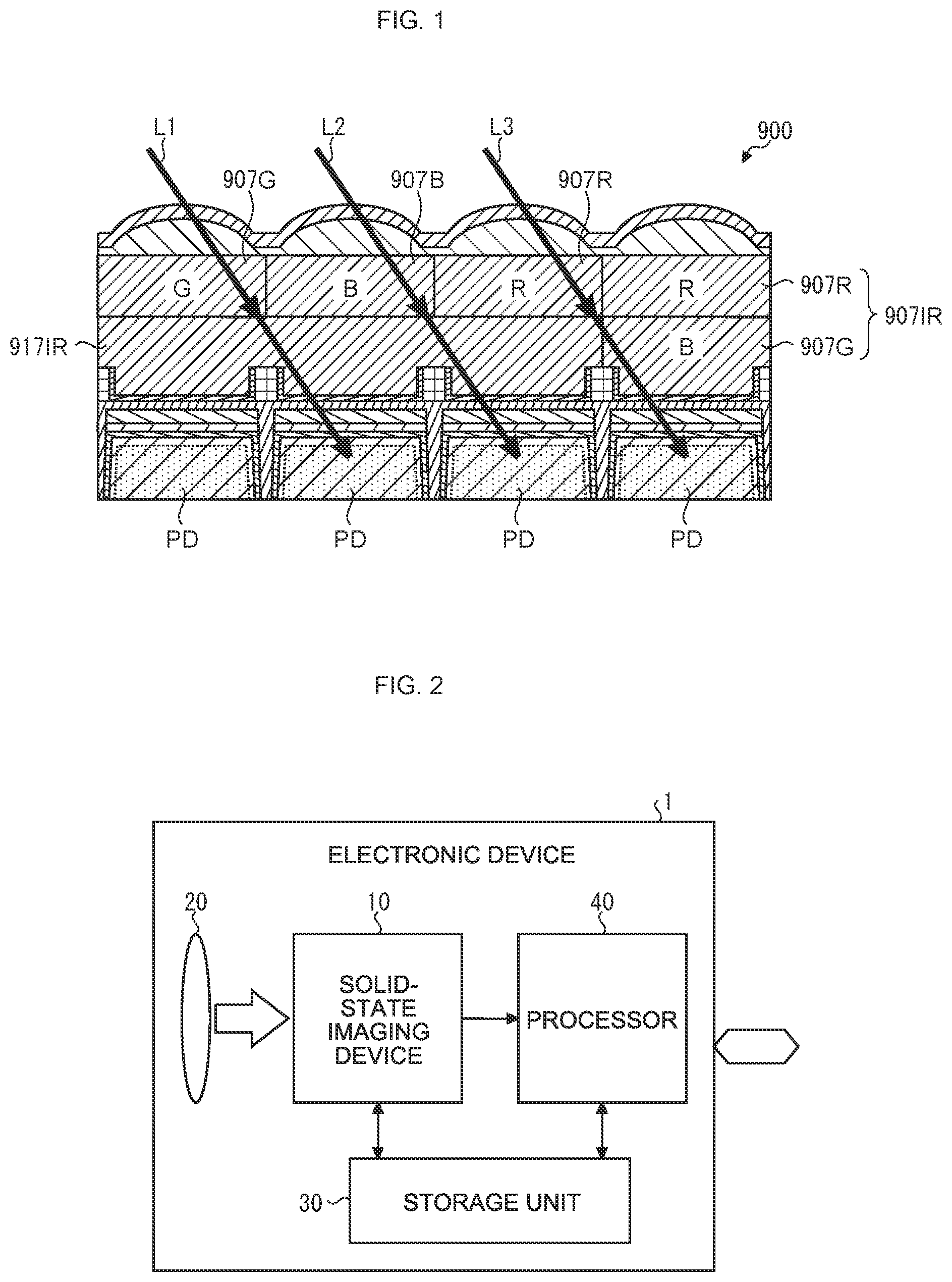 Patent US12568703 Figure 1 – Solid-state imaging device and electronic device for enhanced color reproducibility of images