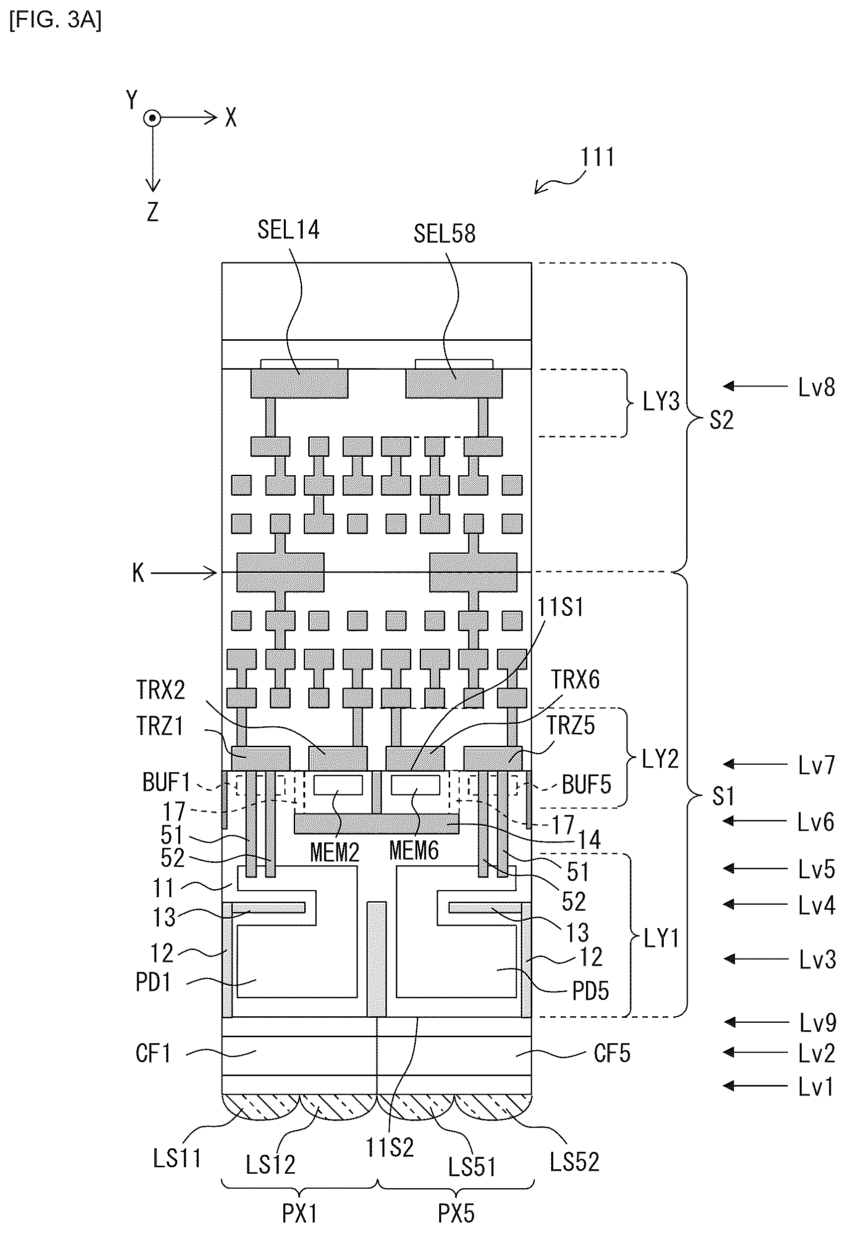 Patent US12568704 Figure 3 – Imaging device and electronic apparatus including light condensing optical system for reducing parasitic light sensitivity
