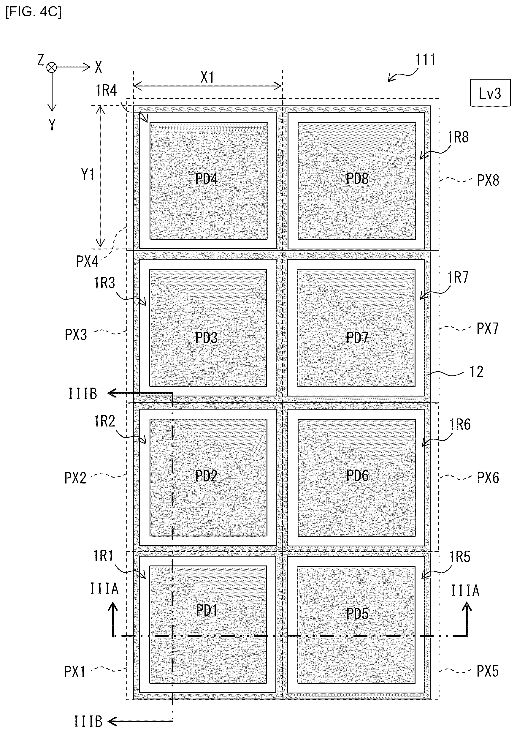 Patent US12568704 Figure 7 – Imaging device and electronic apparatus including light condensing optical system for reducing parasitic light sensitivity