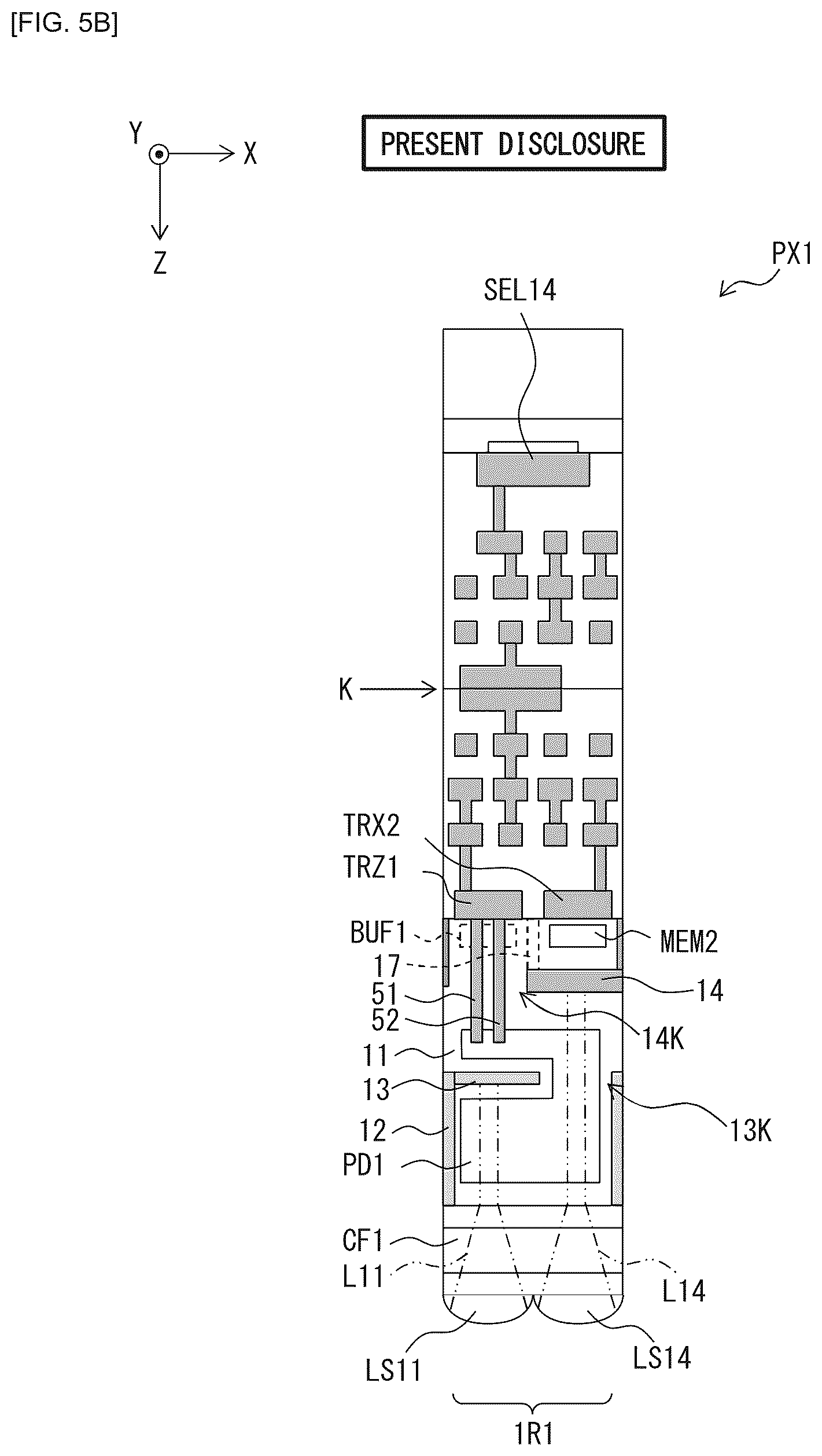 Patent US12568704 Figure 14 – Imaging device and electronic apparatus including light condensing optical system for reducing parasitic light sensitivity