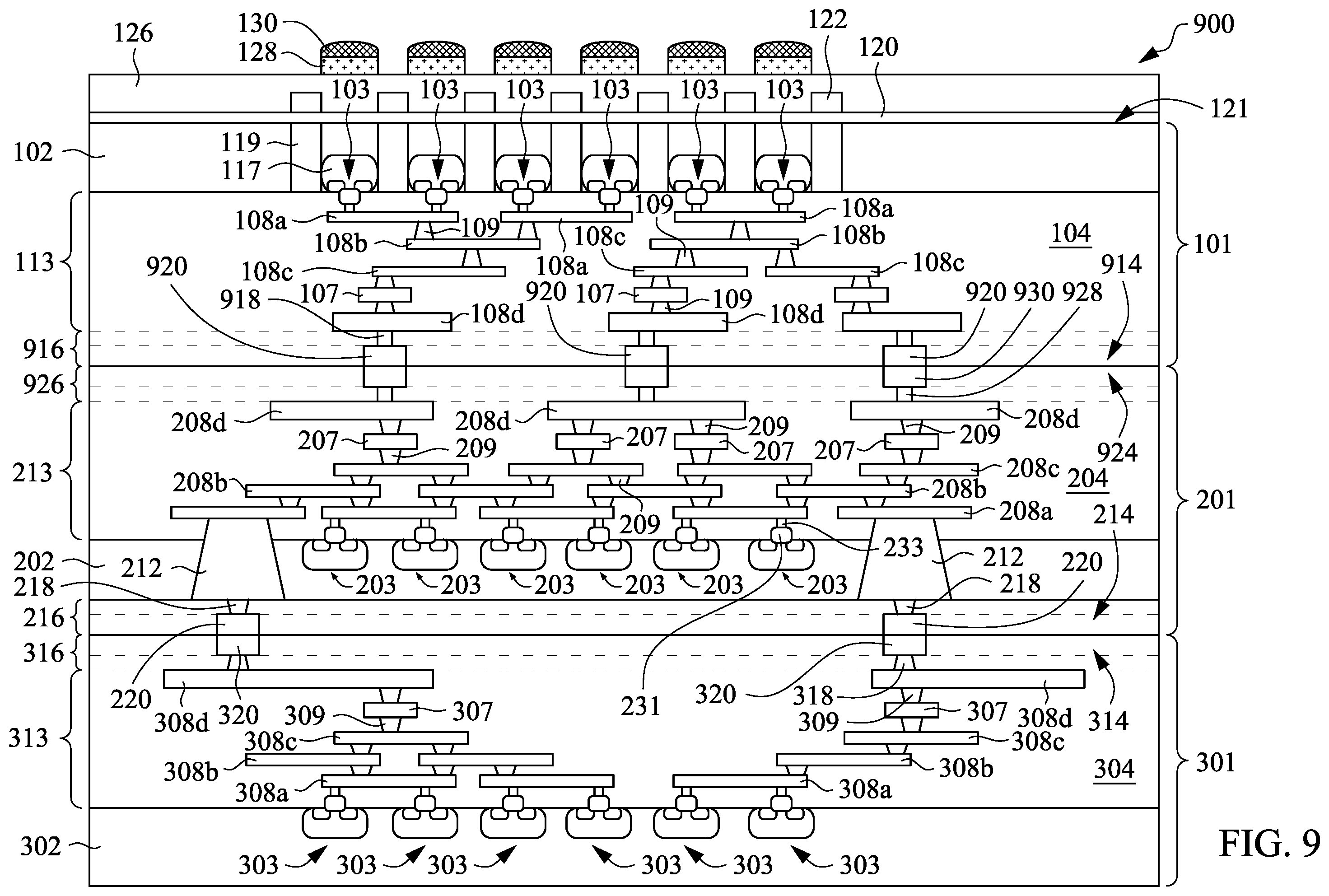 Patent US12568706 Figure 12 – Semiconductor device including image sensor and methods of forming the same
