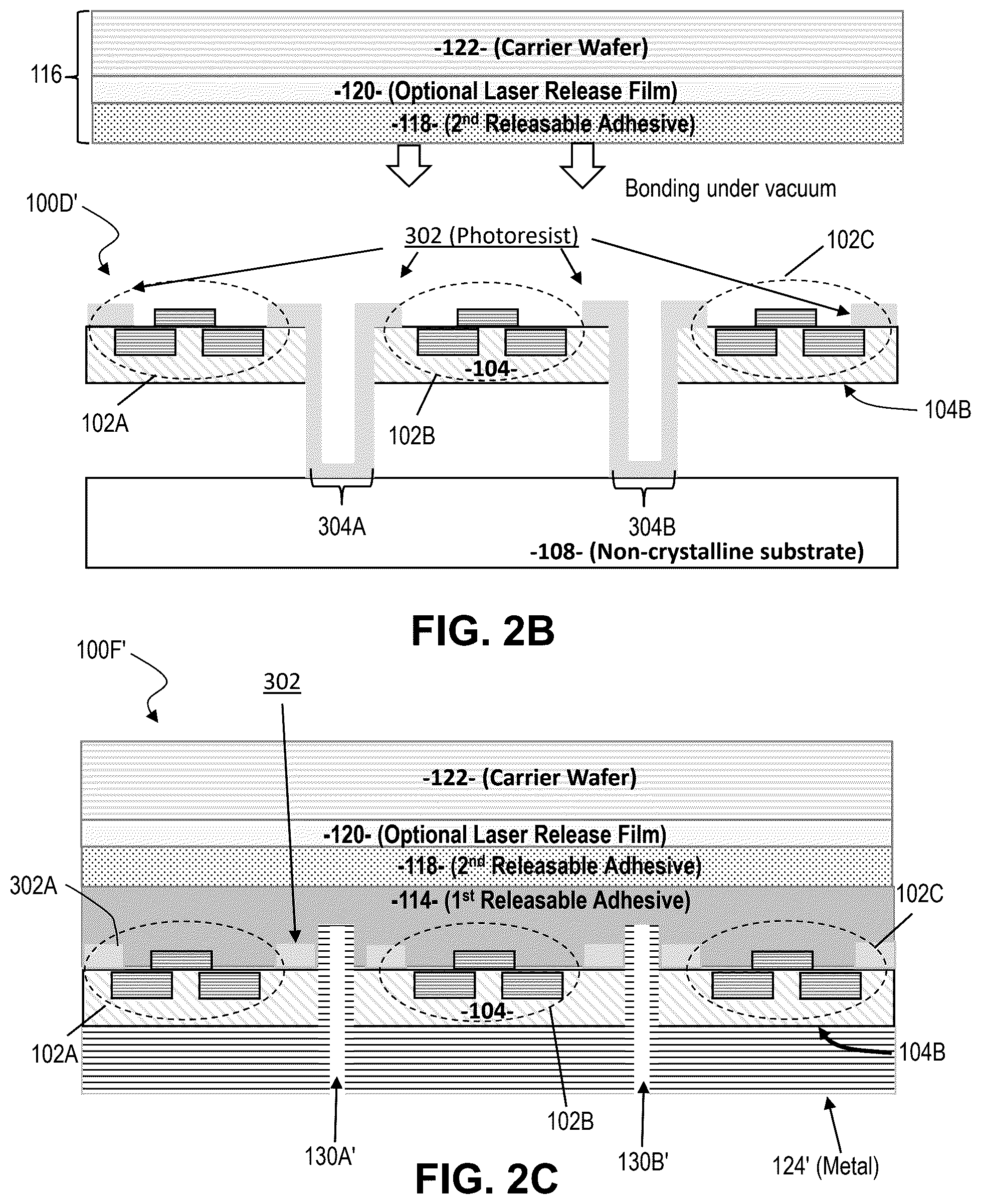 Patent US12568716 Figure 7 – Wafer-scale separation and transfer of GaN material