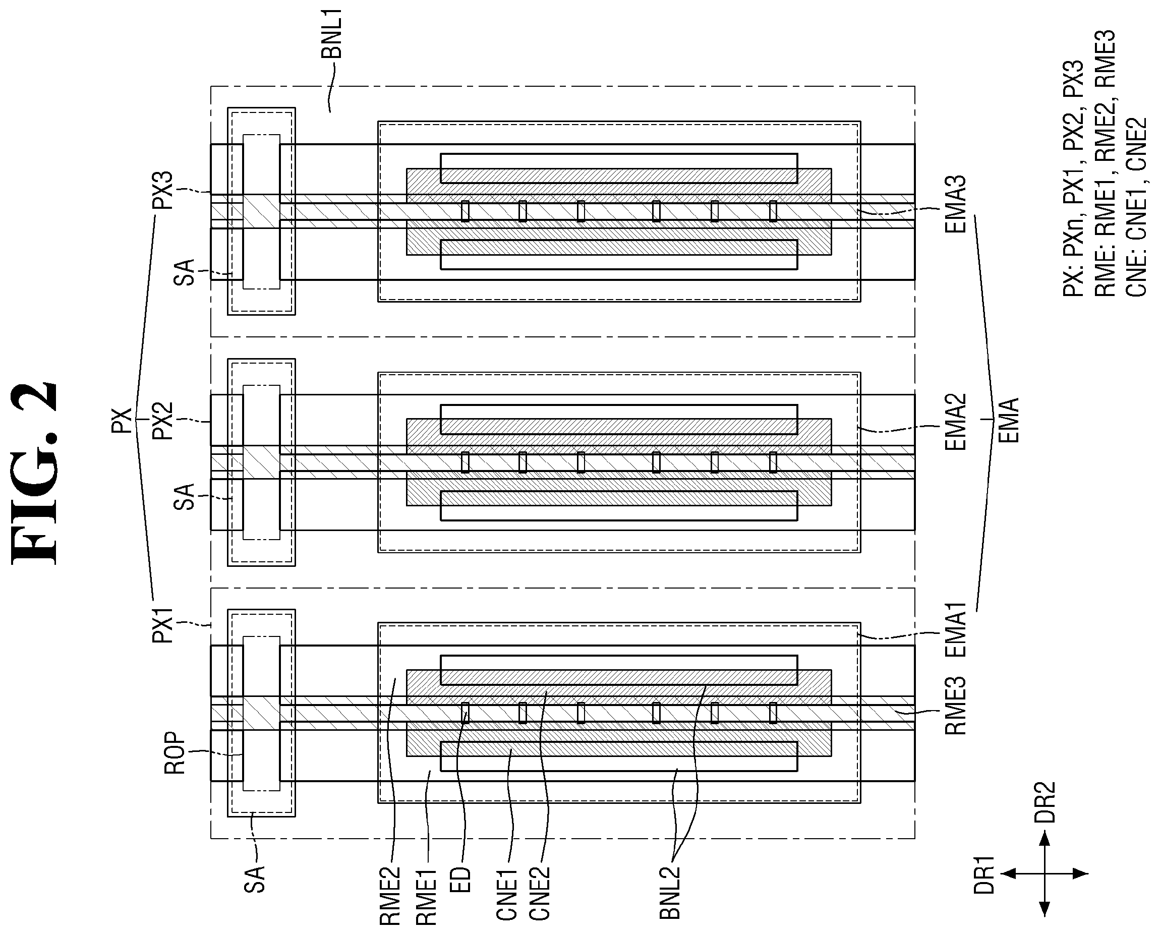 Patent US12568718 Figure 2 – Display device having alignment electrodes and method of fabricating the same