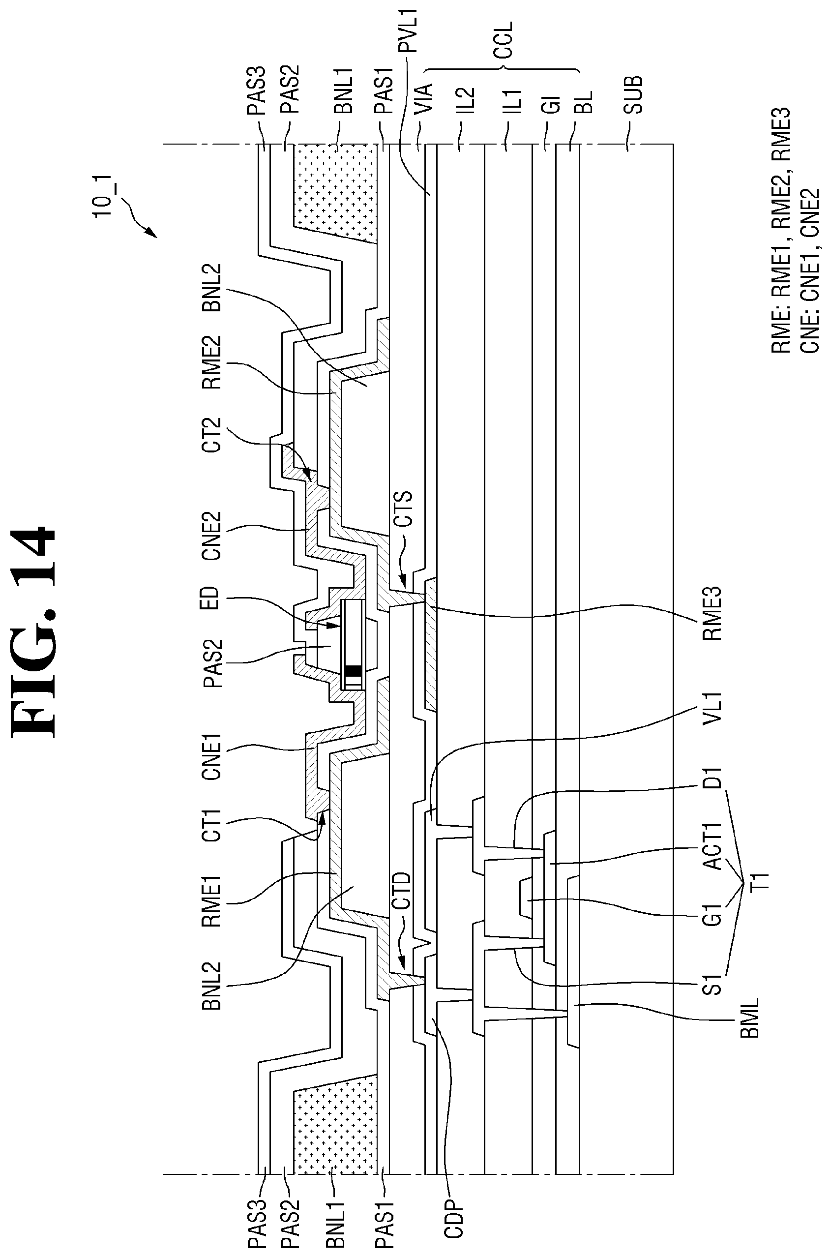 Patent US12568718 Figure 14 – Display device having alignment electrodes and method of fabricating the same