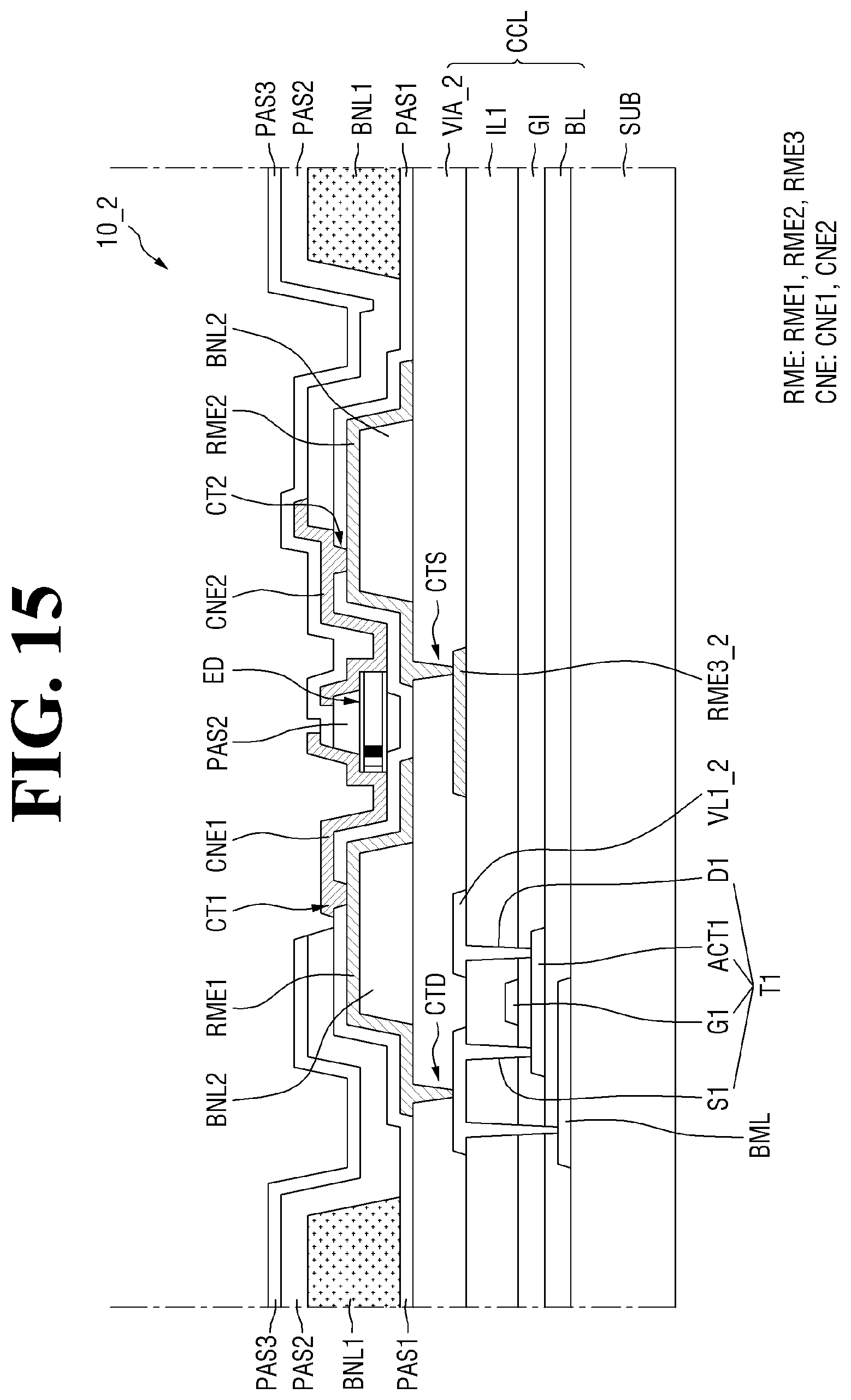 Patent US12568718 Figure 15 – Display device having alignment electrodes and method of fabricating the same
