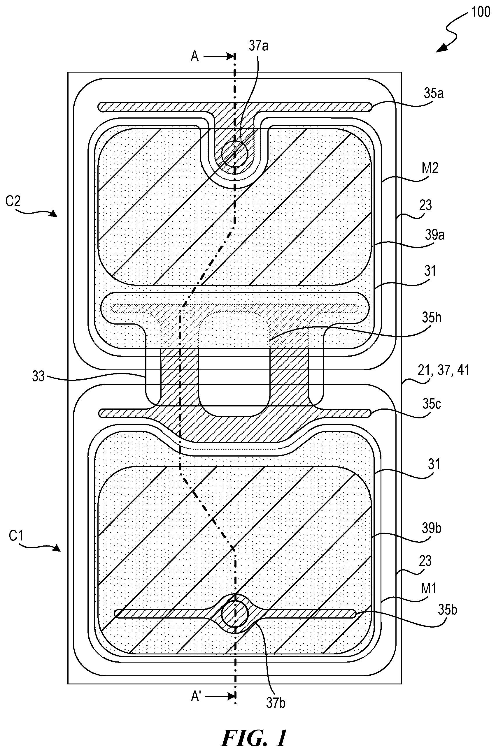 Patent US12568720 Figure 1 – Light emitting diode and display apparatus having the same