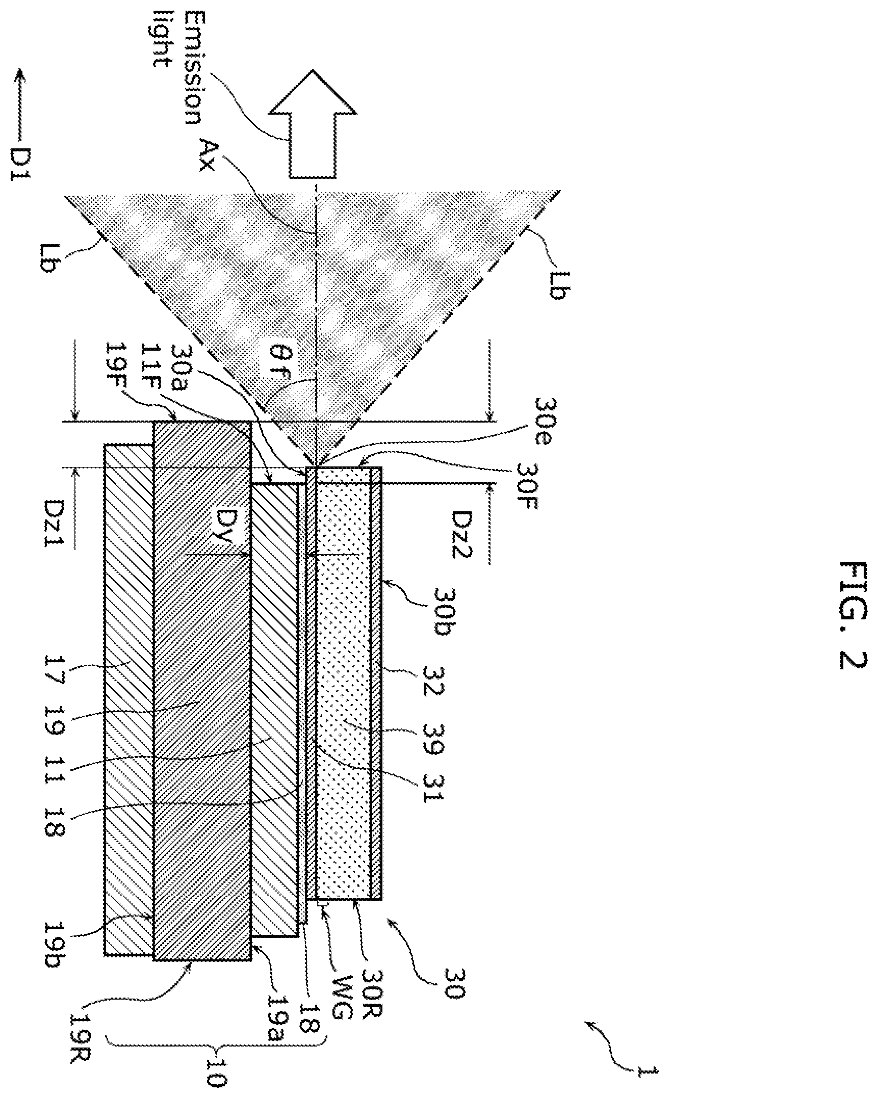 Patent US12568723 Figure 2 – Semiconductor light-emitting device and light source device including the same