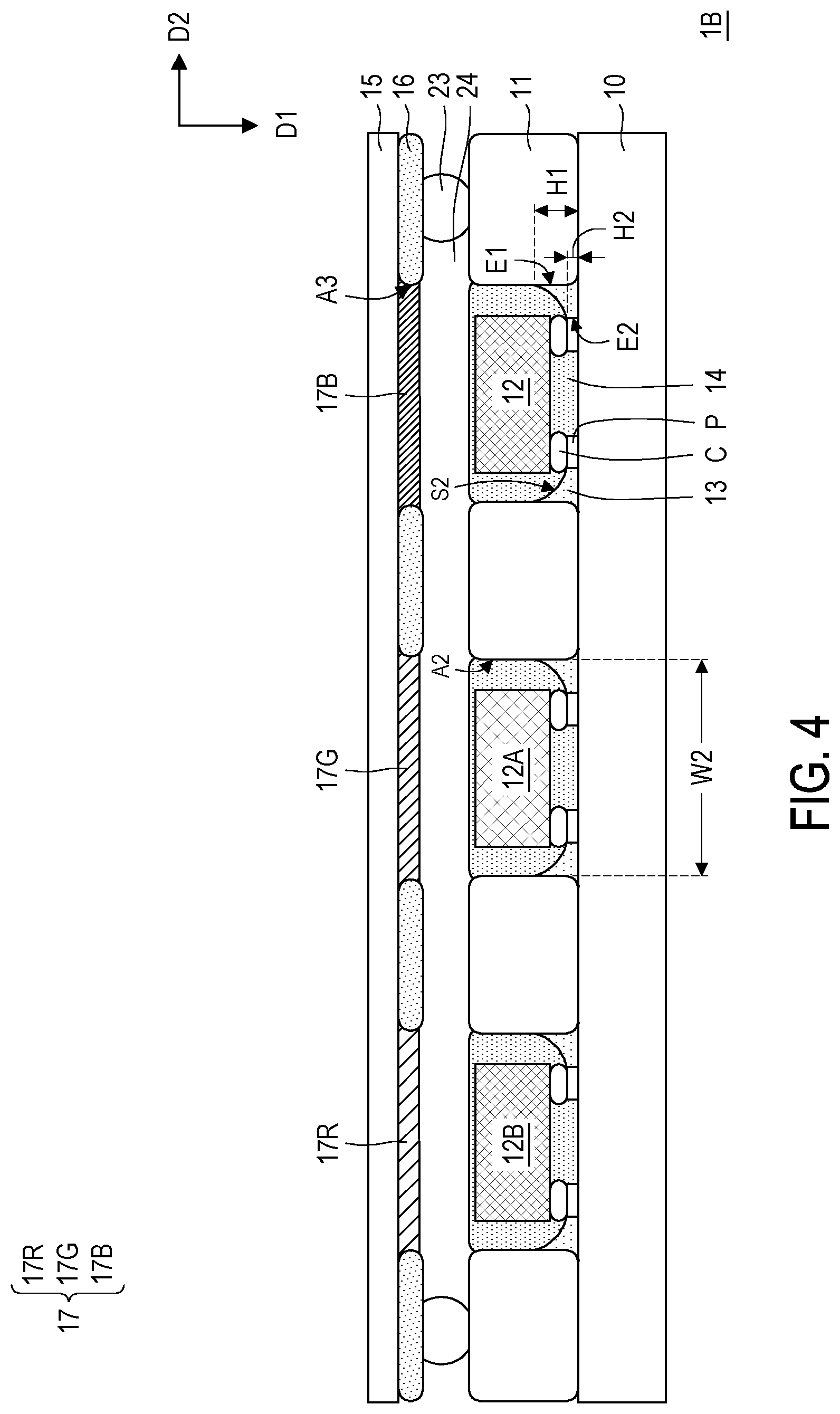 Patent US12568724 Figure 4 – Display device and manufacturing method thereof