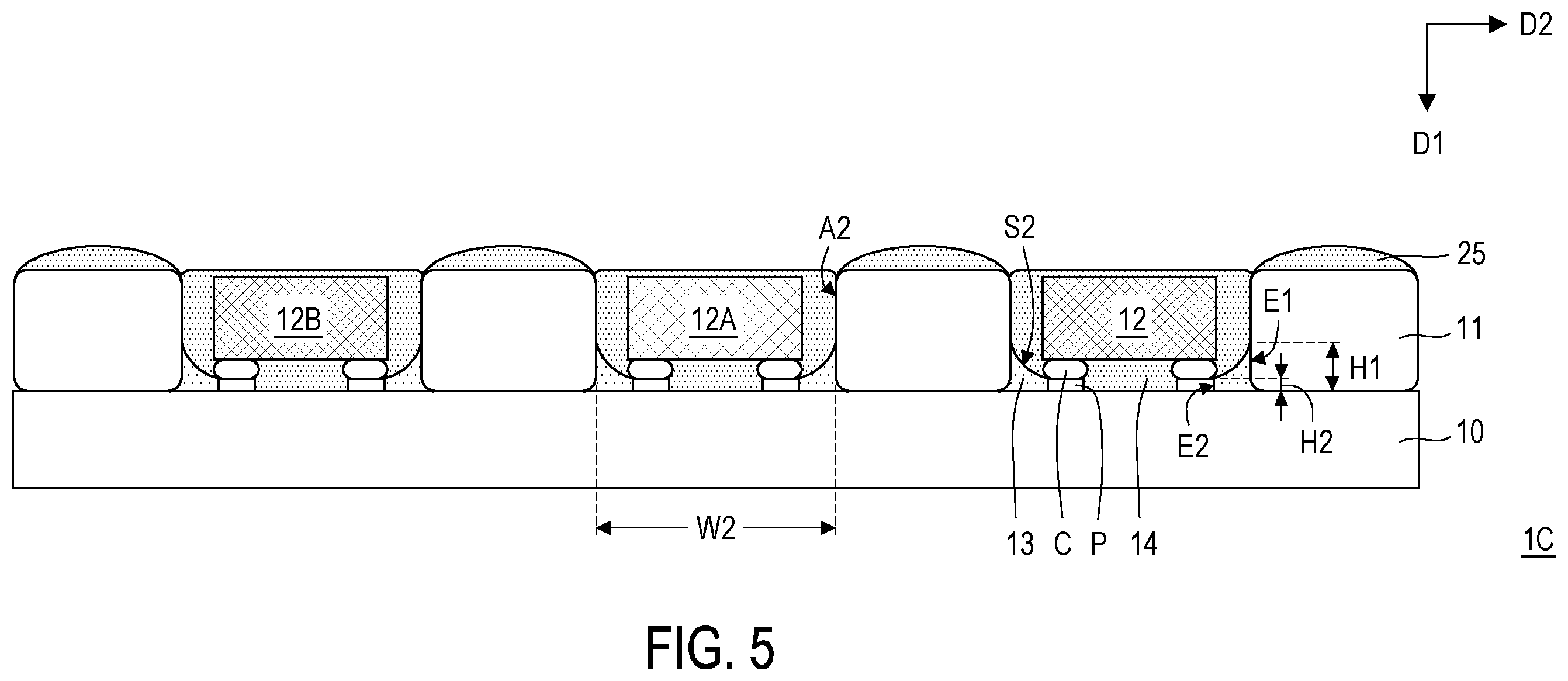 Patent US12568724 Figure 5 – Display device and manufacturing method thereof