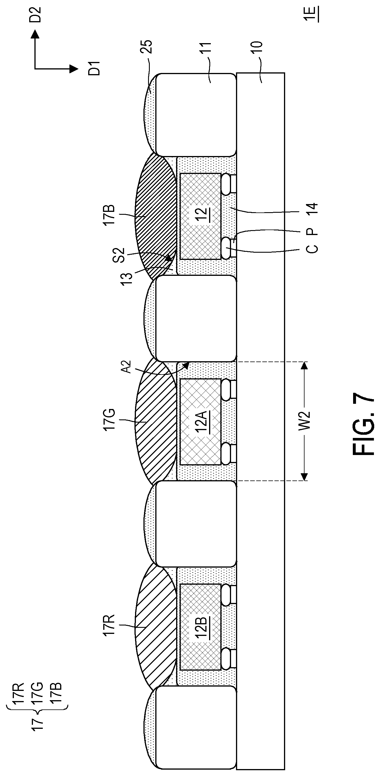 Patent US12568724 Figure 7 – Display device and manufacturing method thereof