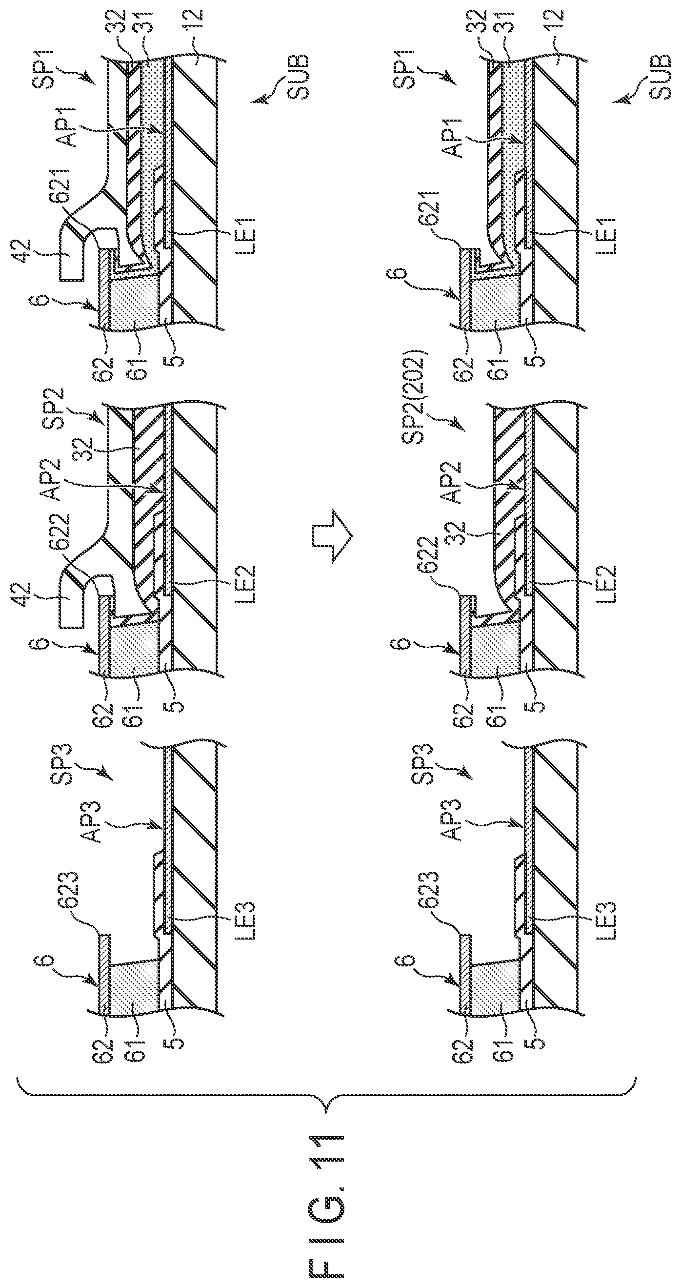 Patent US12568733 Figure 11 – Display device manufacturing method