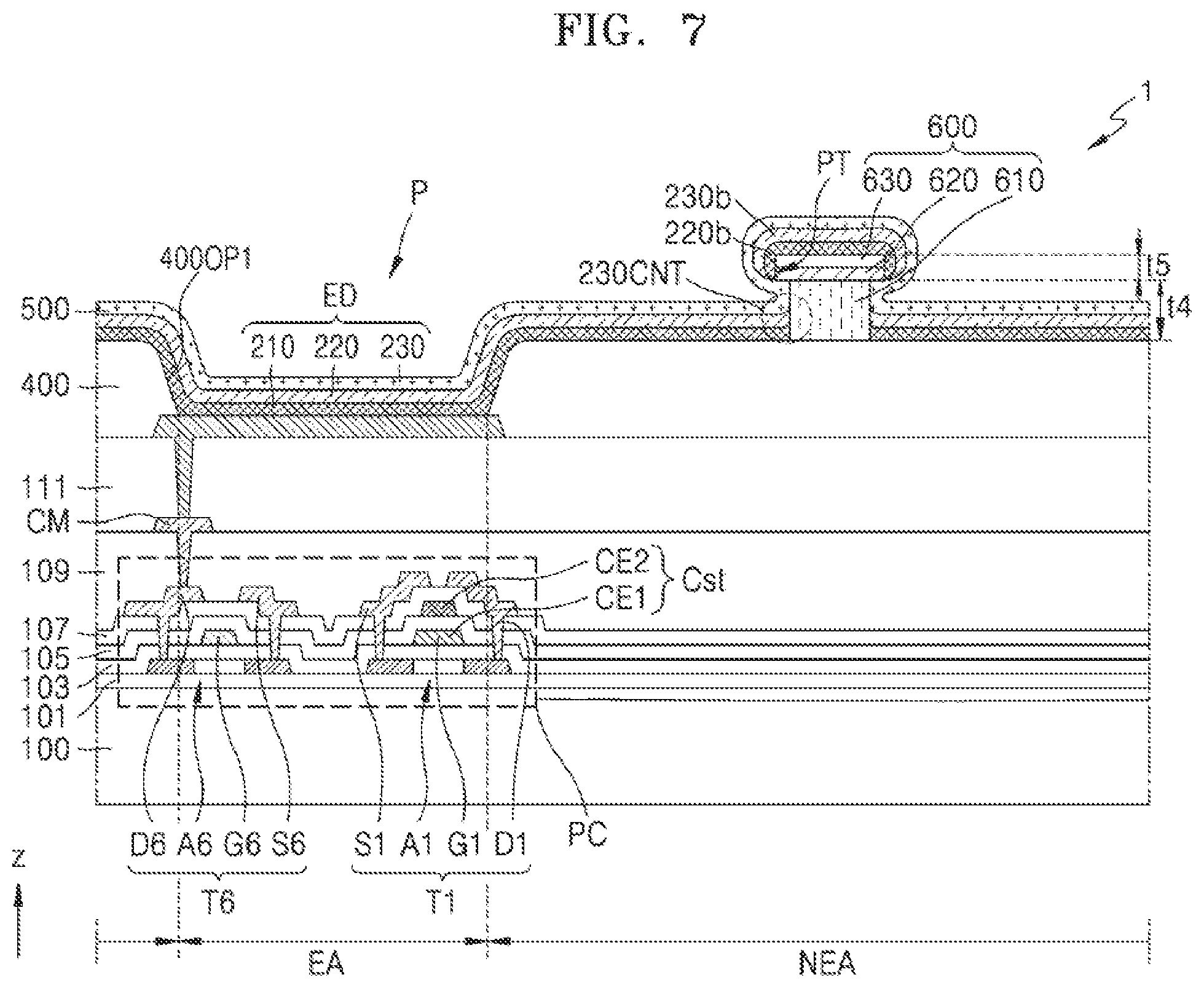 Patent US12568735 Figure 7 – Display apparatus