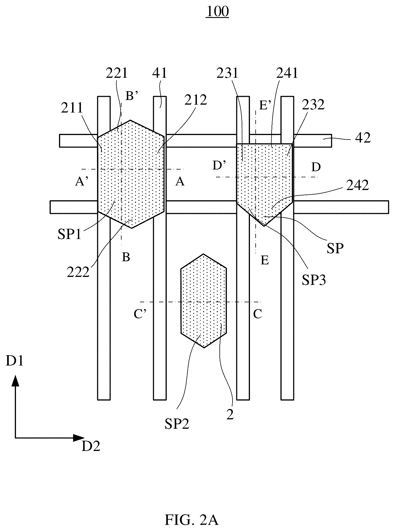 Patent US12568738 Figure 2 – Display substrate and display panel with light emitting device electrode having an inclined surface