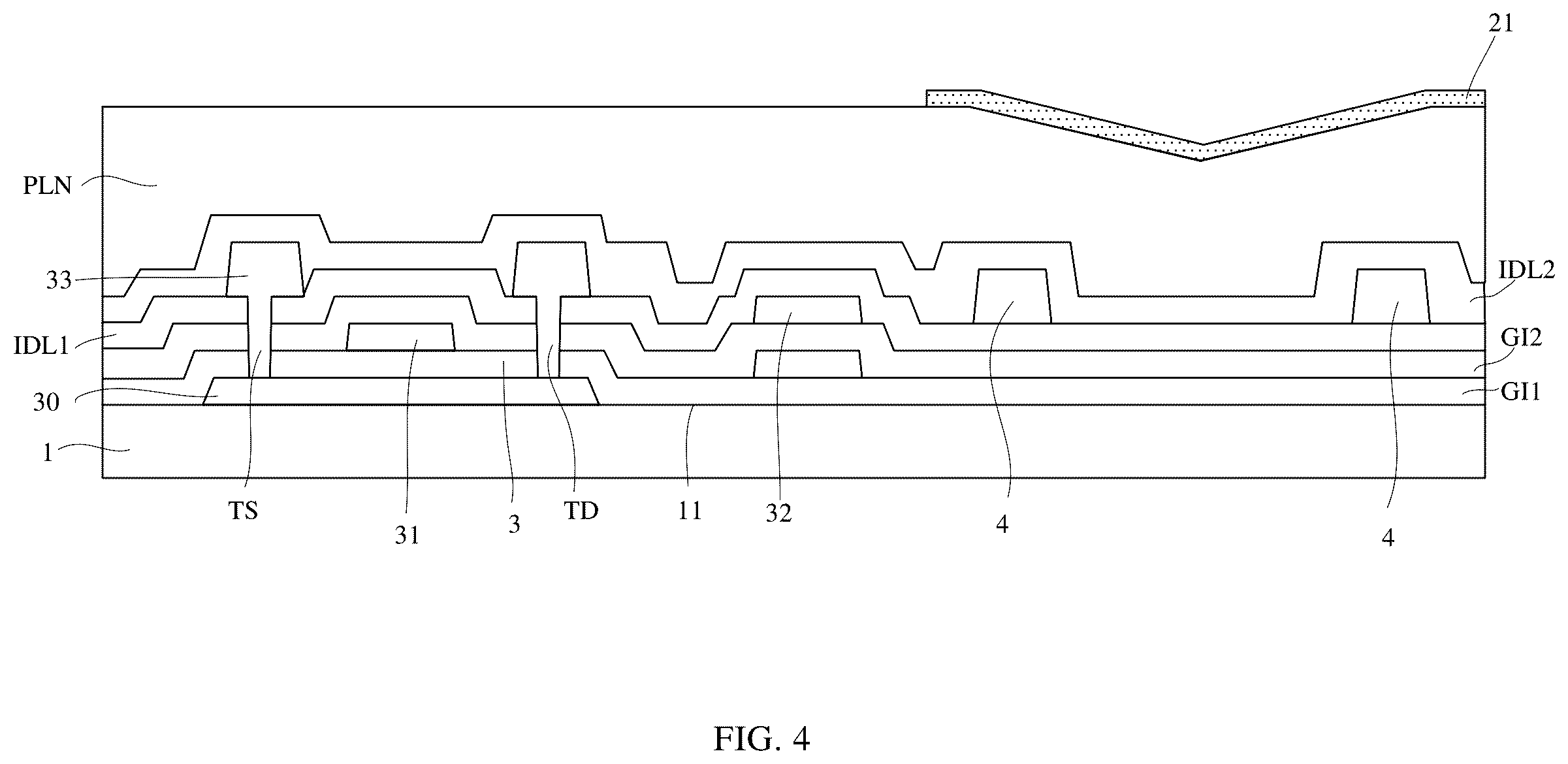 Patent US12568738 Figure 6 – Display substrate and display panel with light emitting device electrode having an inclined surface