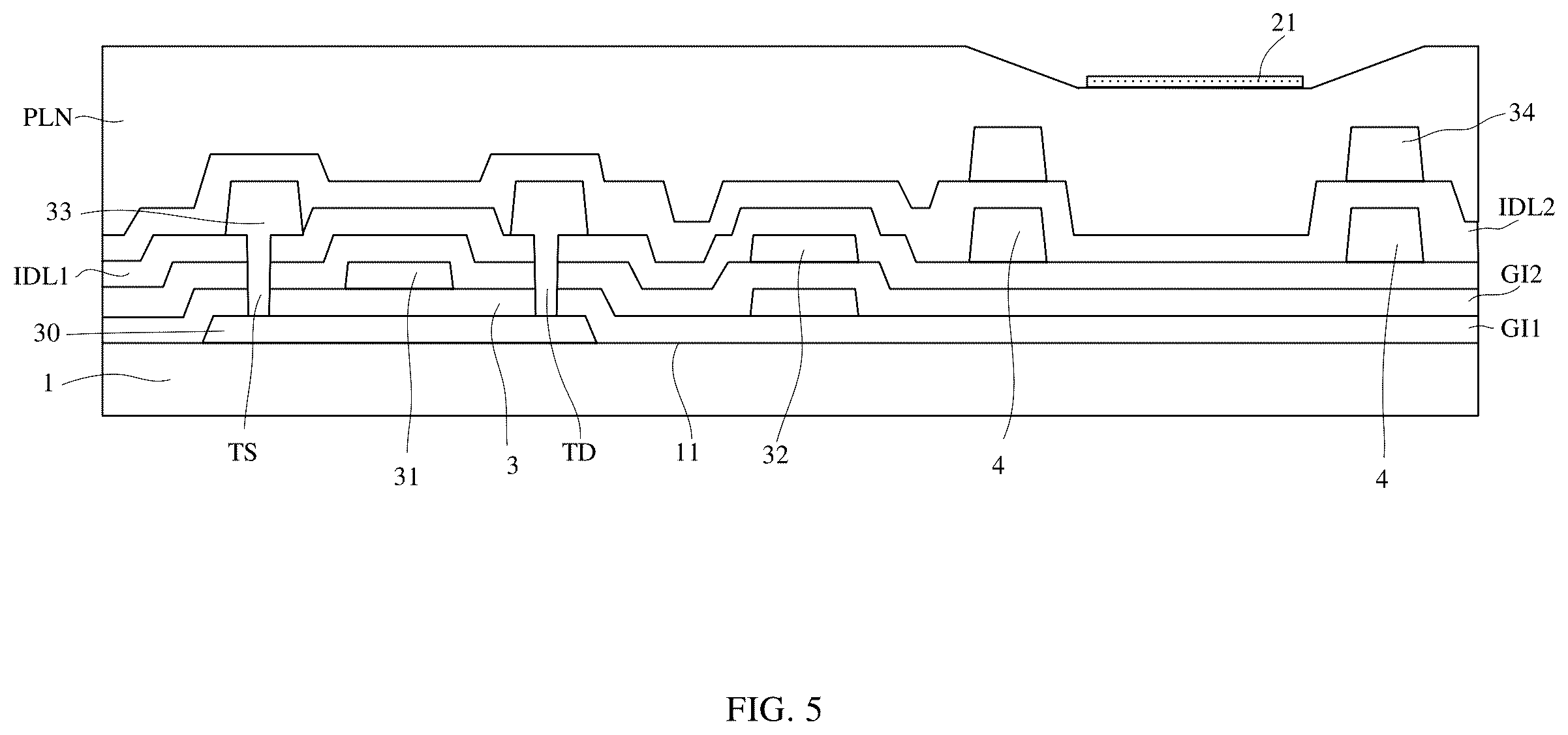 Patent US12568738 Figure 7 – Display substrate and display panel with light emitting device electrode having an inclined surface