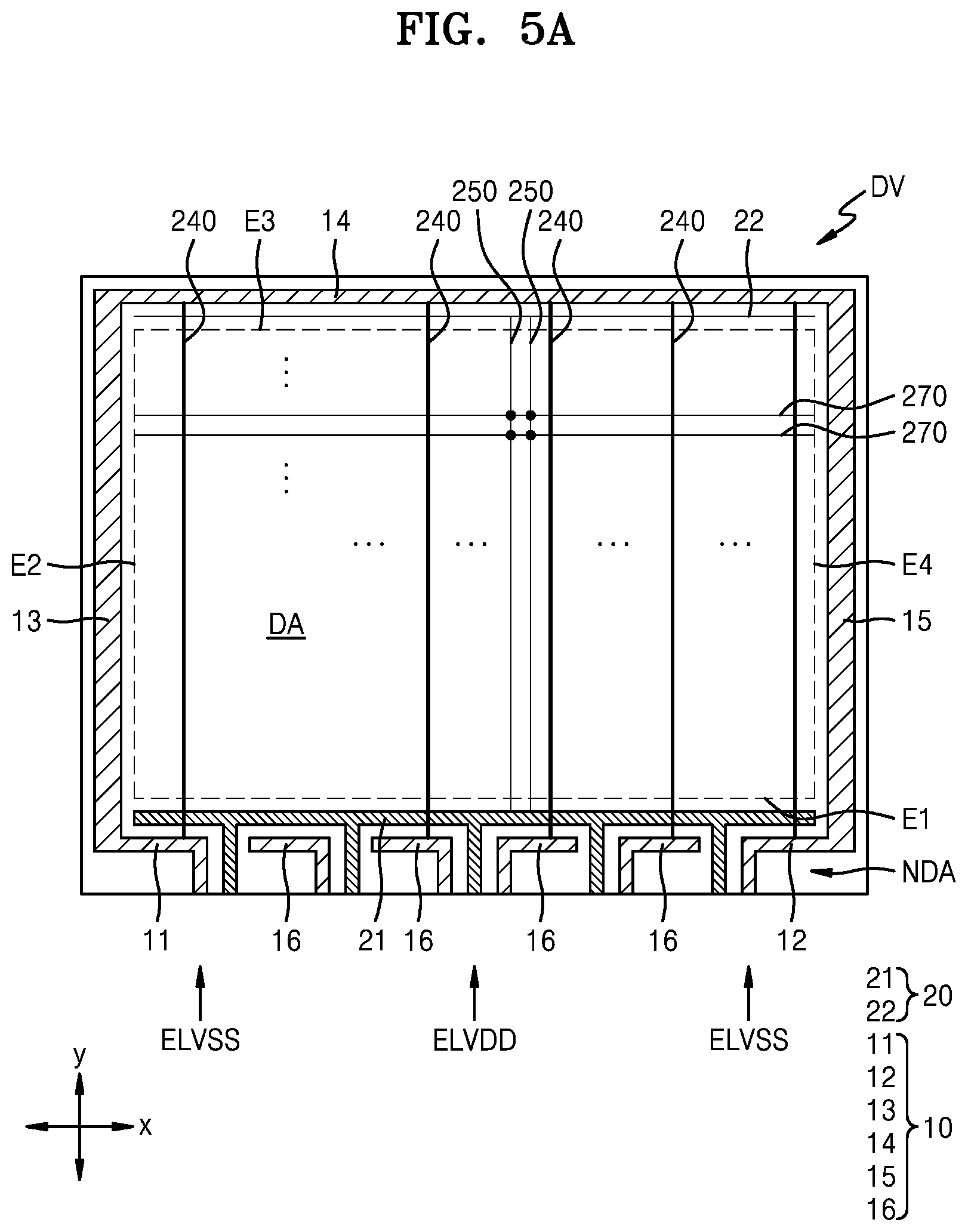 Patent US12568740 Figure 5 – Display apparatus with reduced non-display area