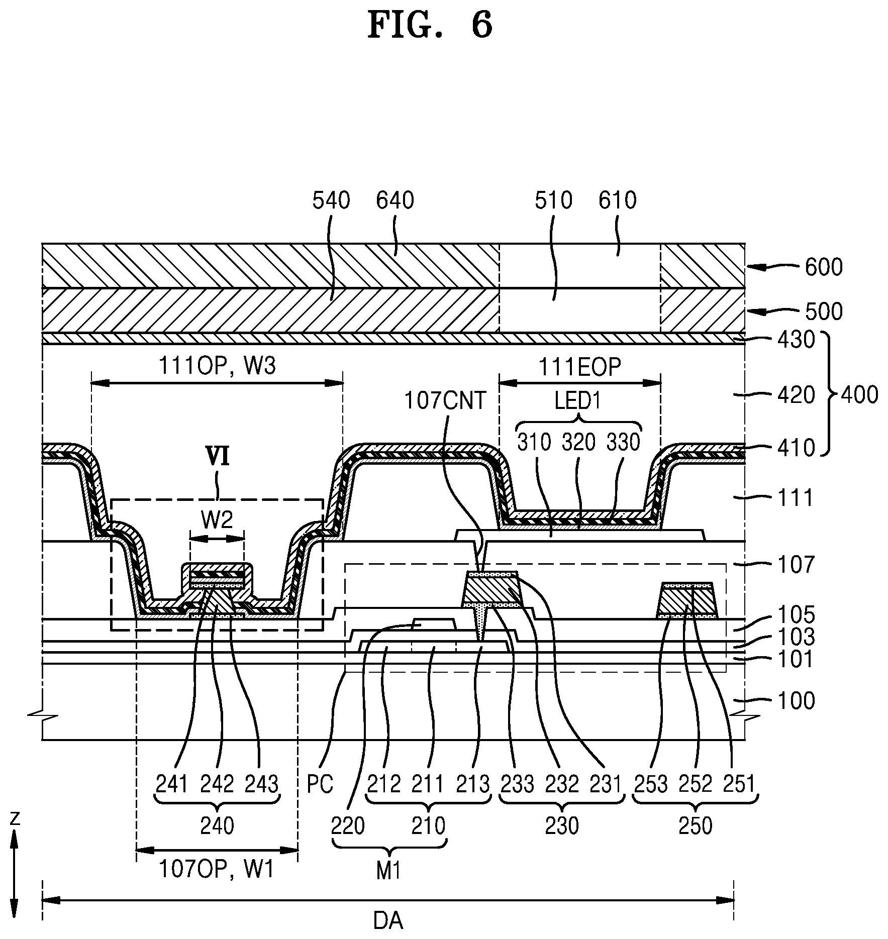 Patent US12568740 Figure 8 – Display apparatus with reduced non-display area