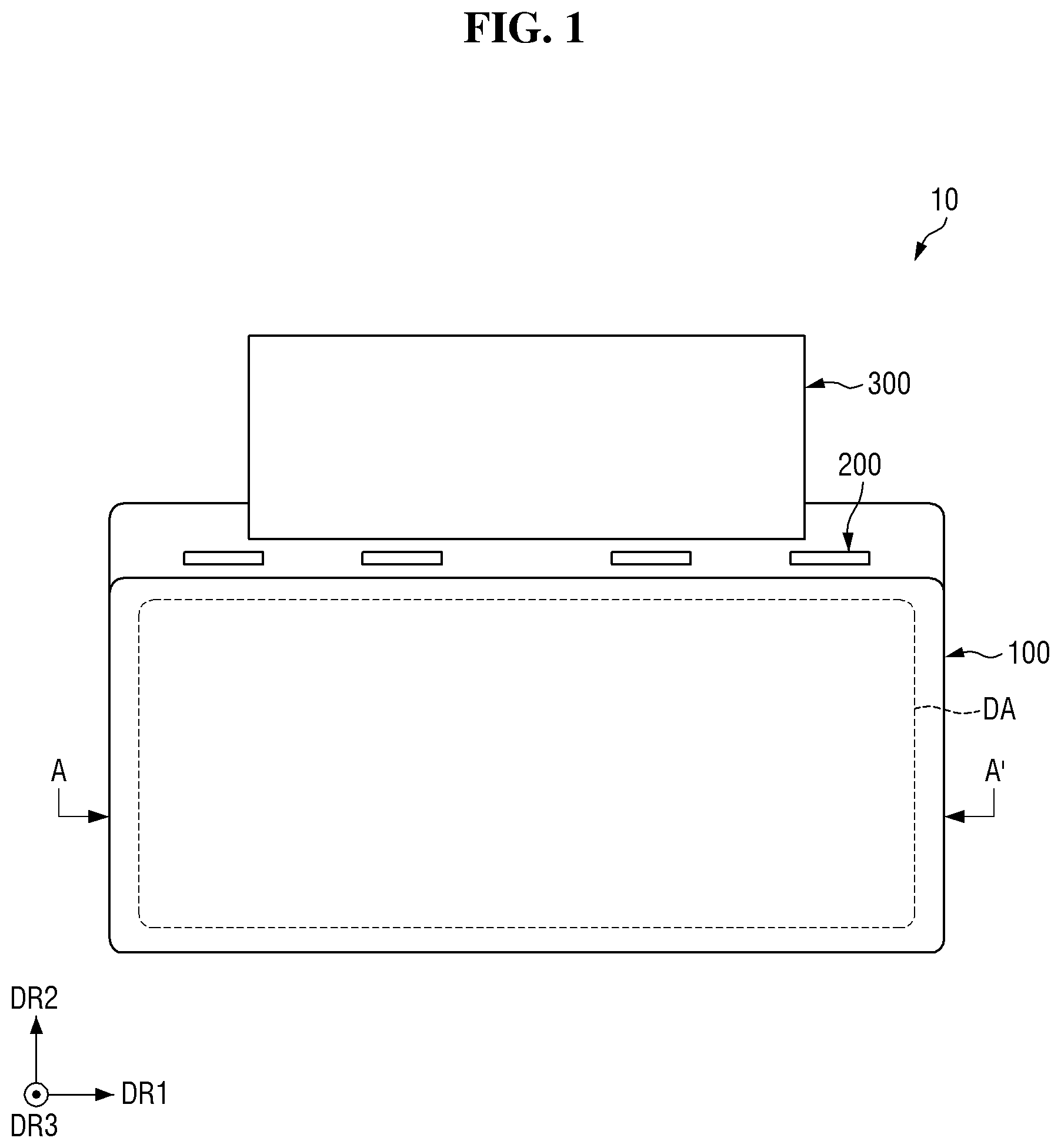 Patent US12568741 Figure 1 – Display panel including support substrate bonded to encapsulation substrate and method for fabricating the same