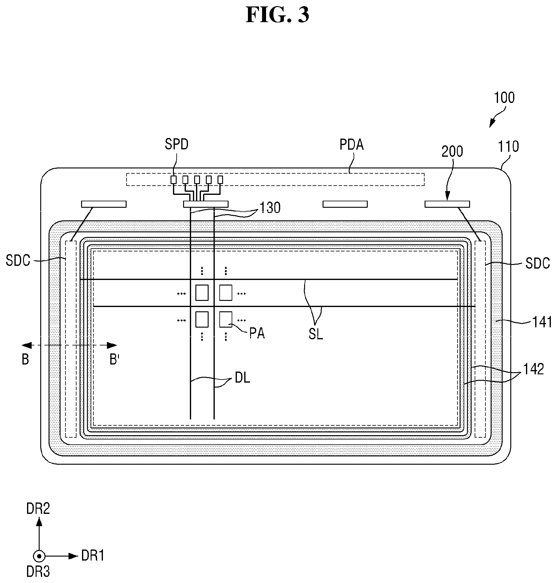 Patent US12568741 Figure 3 – Display panel including support substrate bonded to encapsulation substrate and method for fabricating the same