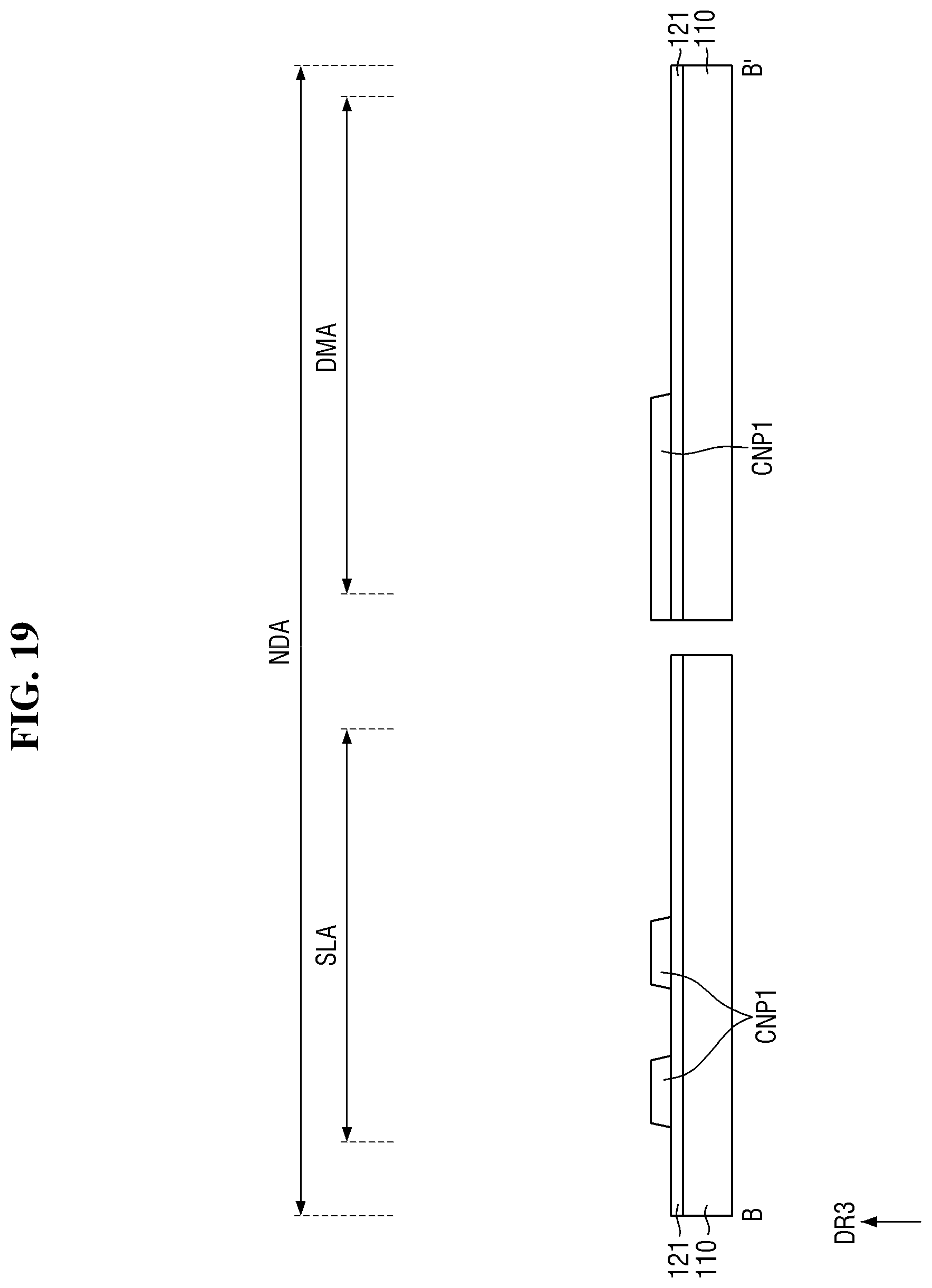 Patent US12568741 Figure 19 – Display panel including support substrate bonded to encapsulation substrate and method for fabricating the same