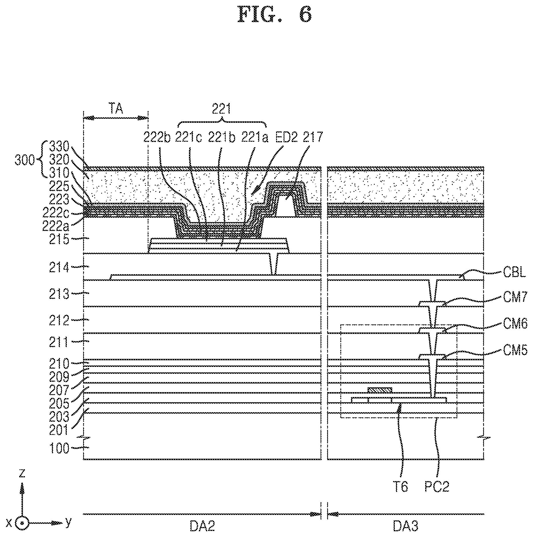 Patent US12568742 Figure 6 – Display panel and electronic device including same