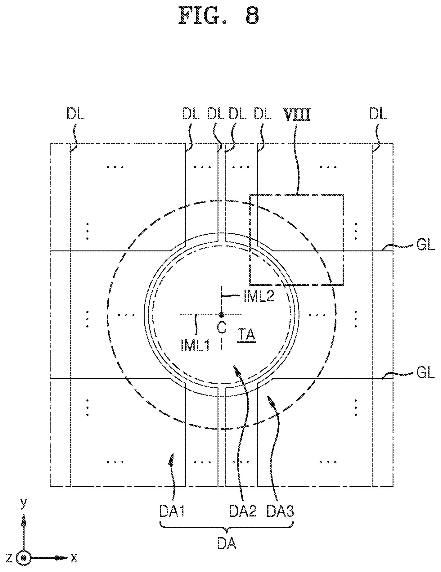 Patent US12568742 Figure 8 – Display panel and electronic device including same