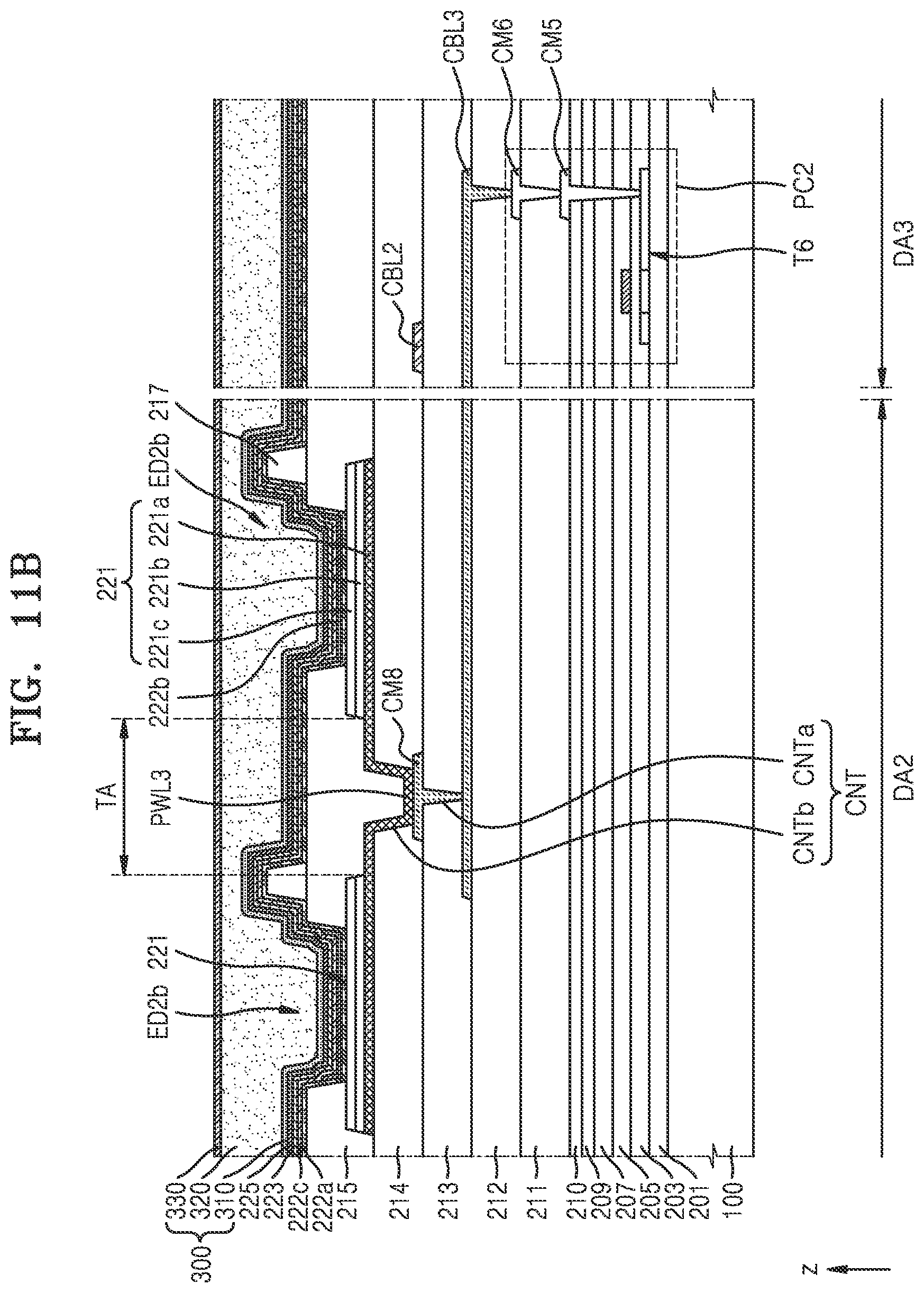 Patent US12568742 Figure 13 – Display panel and electronic device including same