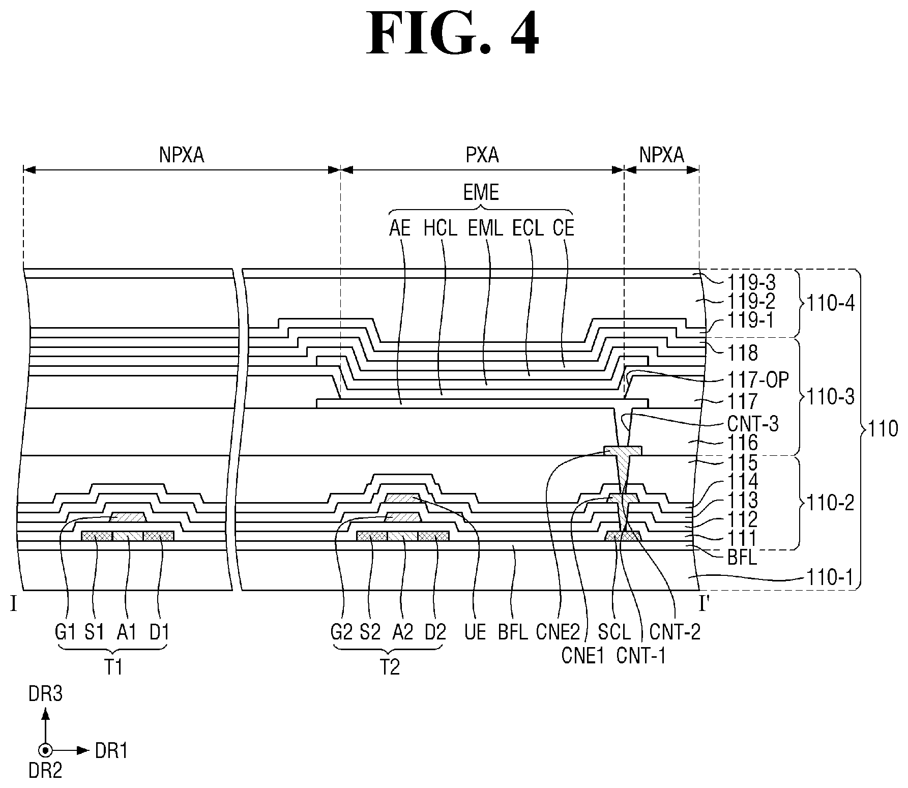 Patent US12568747 Figure 4 – Display device including display panel and imrpoved cover panel configuration