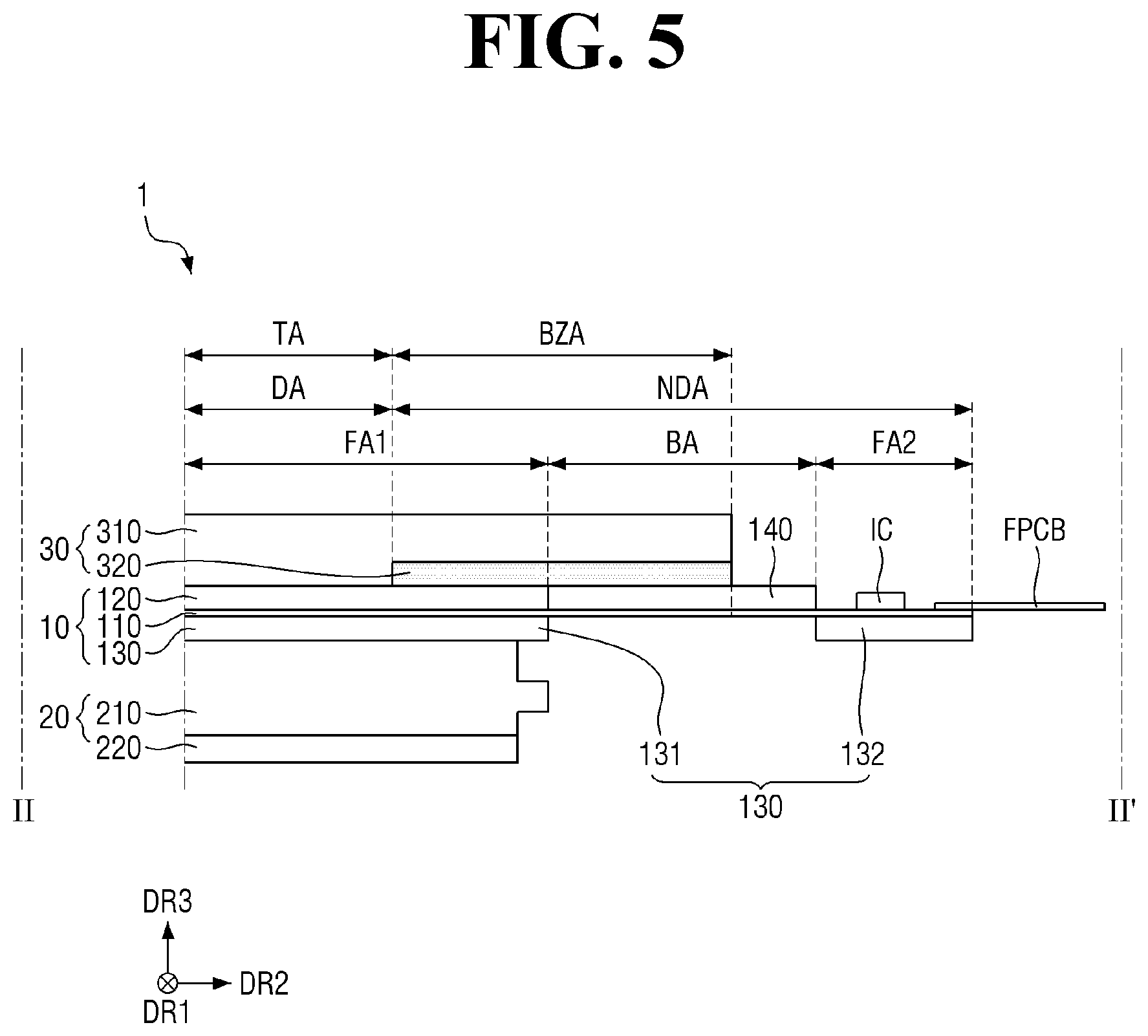 Patent US12568747 Figure 5 – Display device including display panel and imrpoved cover panel configuration