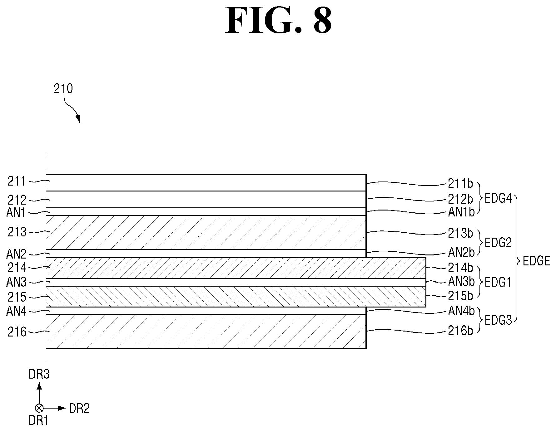 Patent US12568747 Figure 8 – Display device including display panel and imrpoved cover panel configuration