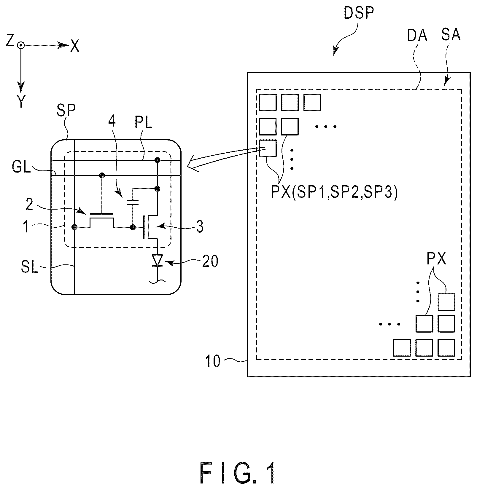 Patent US12568748 Figure 1 – Display device