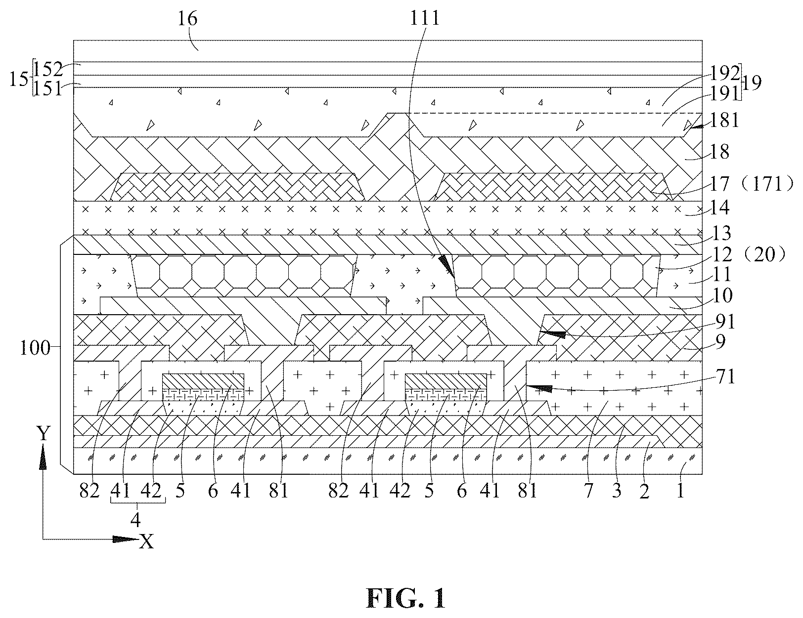 Patent US12568751 — Display panel and display device — Figure 1