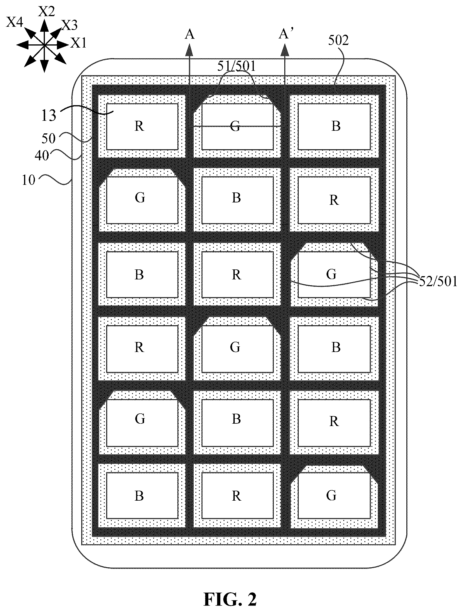 Patent US12568752 Figure 2 – Display panel and display device