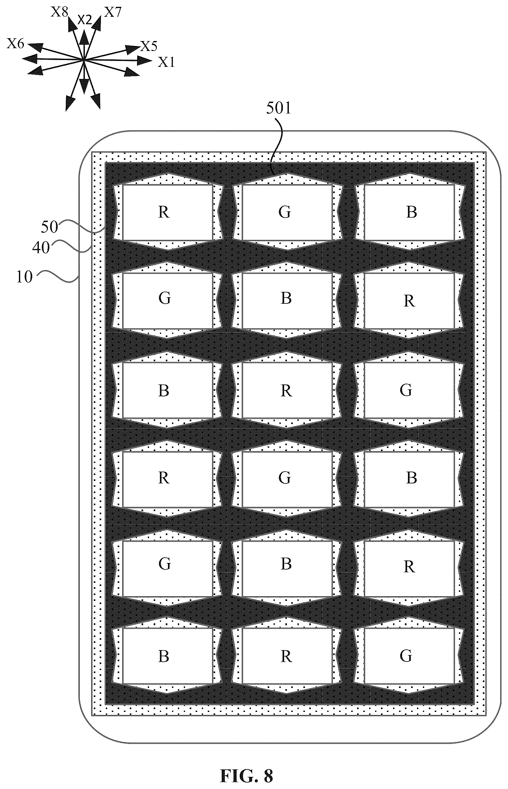 Patent US12568752 Figure 8 – Display panel and display device