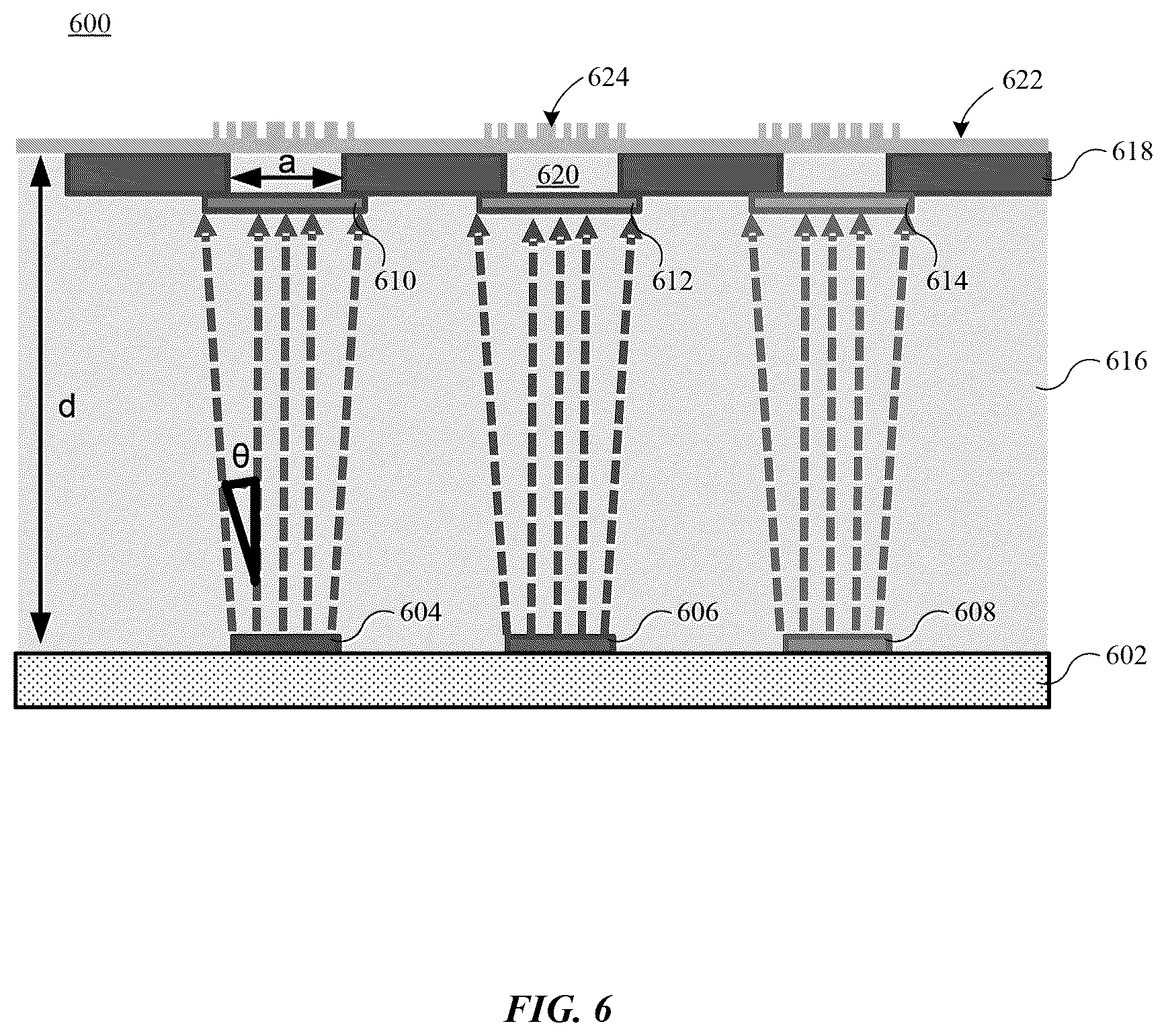Patent US12568753 Figure 6 – LED displays with reduced optical crosstalk