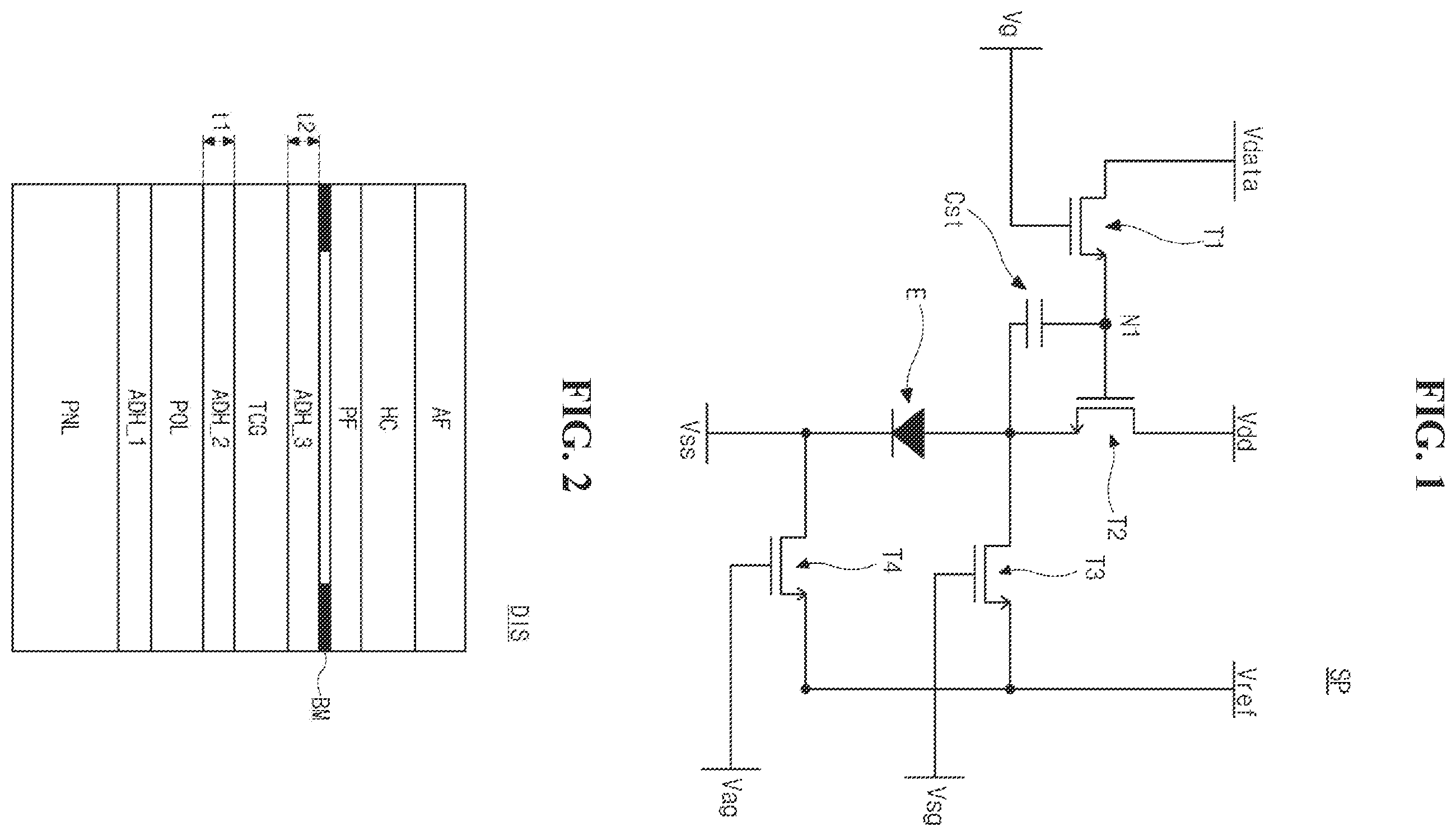 Patent US12568755 Figure 1 – Display device having improved aperture ratio and resolution