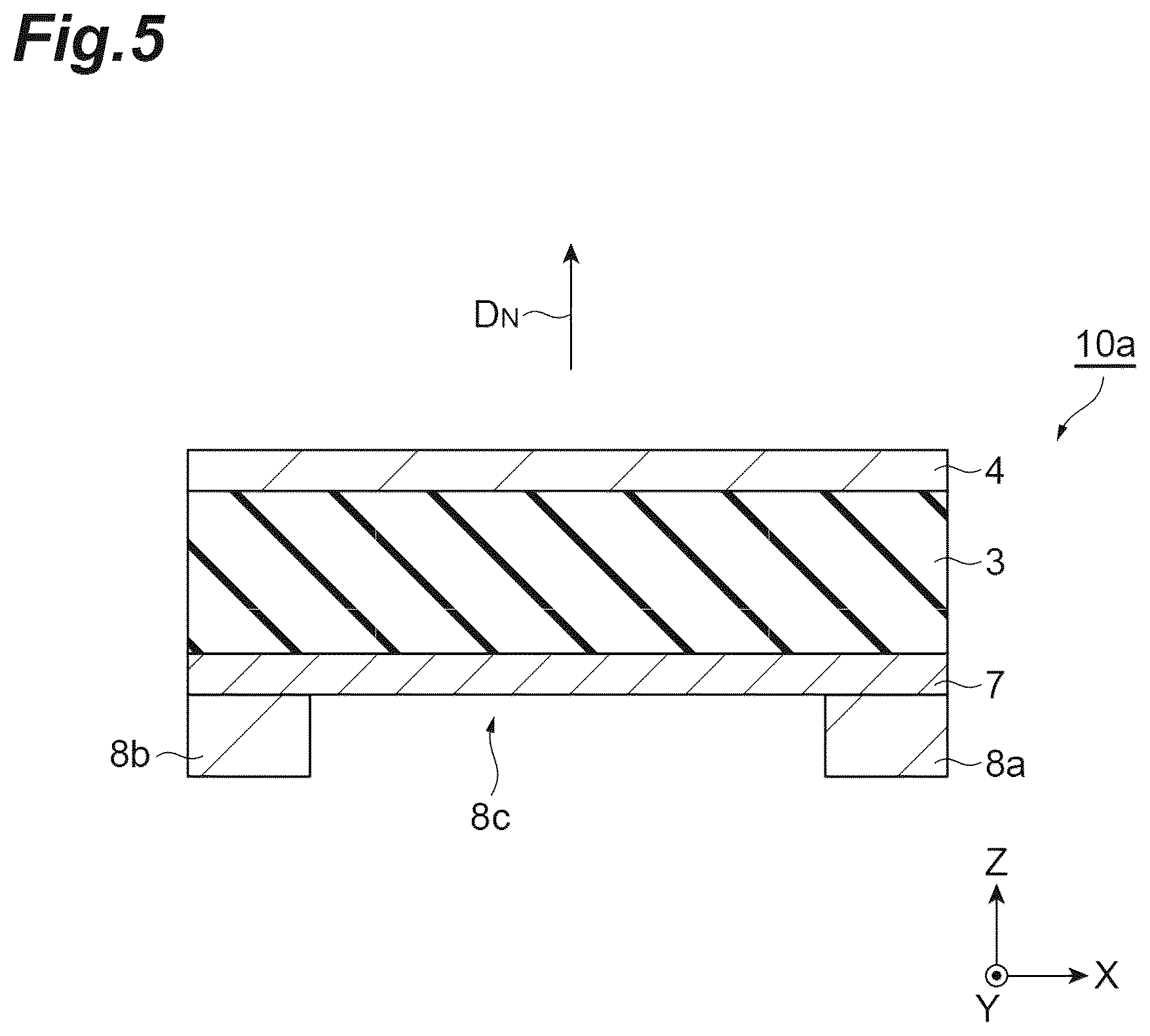 Patent US12568765 Figure 5 – Piezoelectric thin film element and piezoelectric transducer