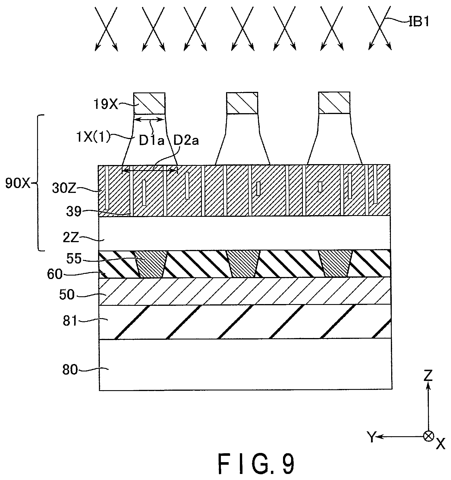 Patent US12568769 Figure 9 – Memory device having a first layer disposed between a memory element and a switching element thereof