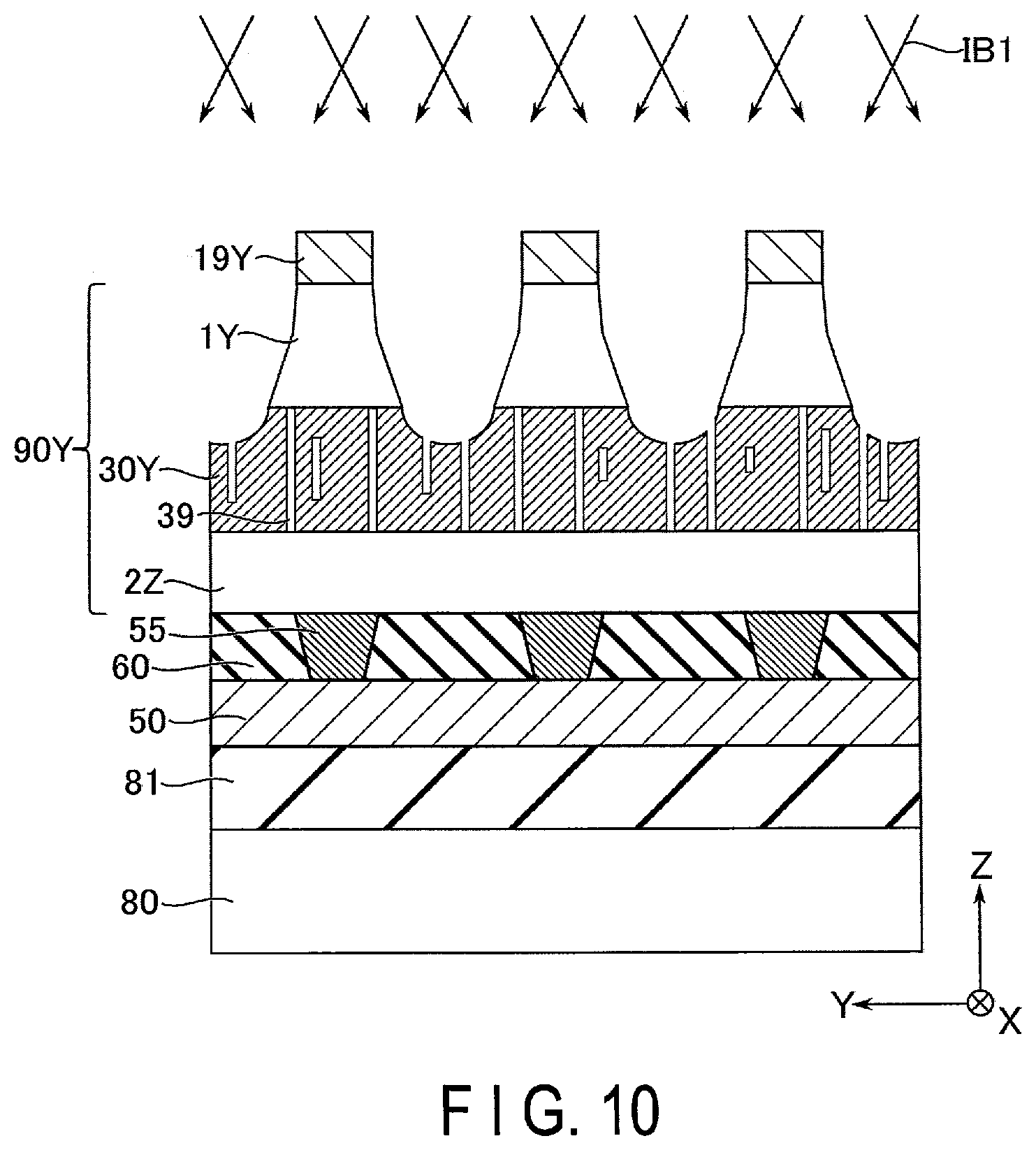 Patent US12568769 Figure 10 – Memory device having a first layer disposed between a memory element and a switching element thereof
