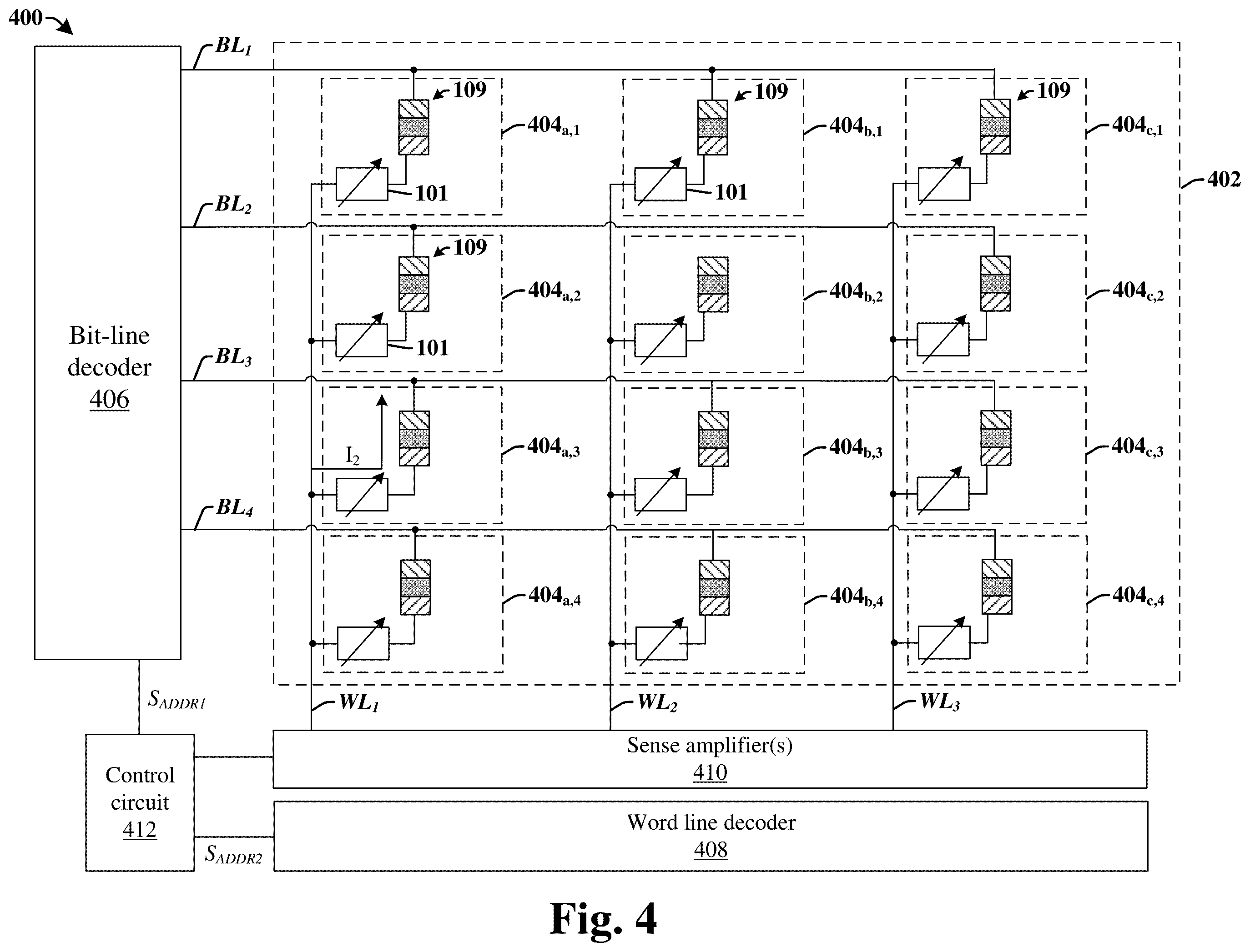 Patent US12568771 Figure 5 – Memory cell with magnetic access selector apparatus