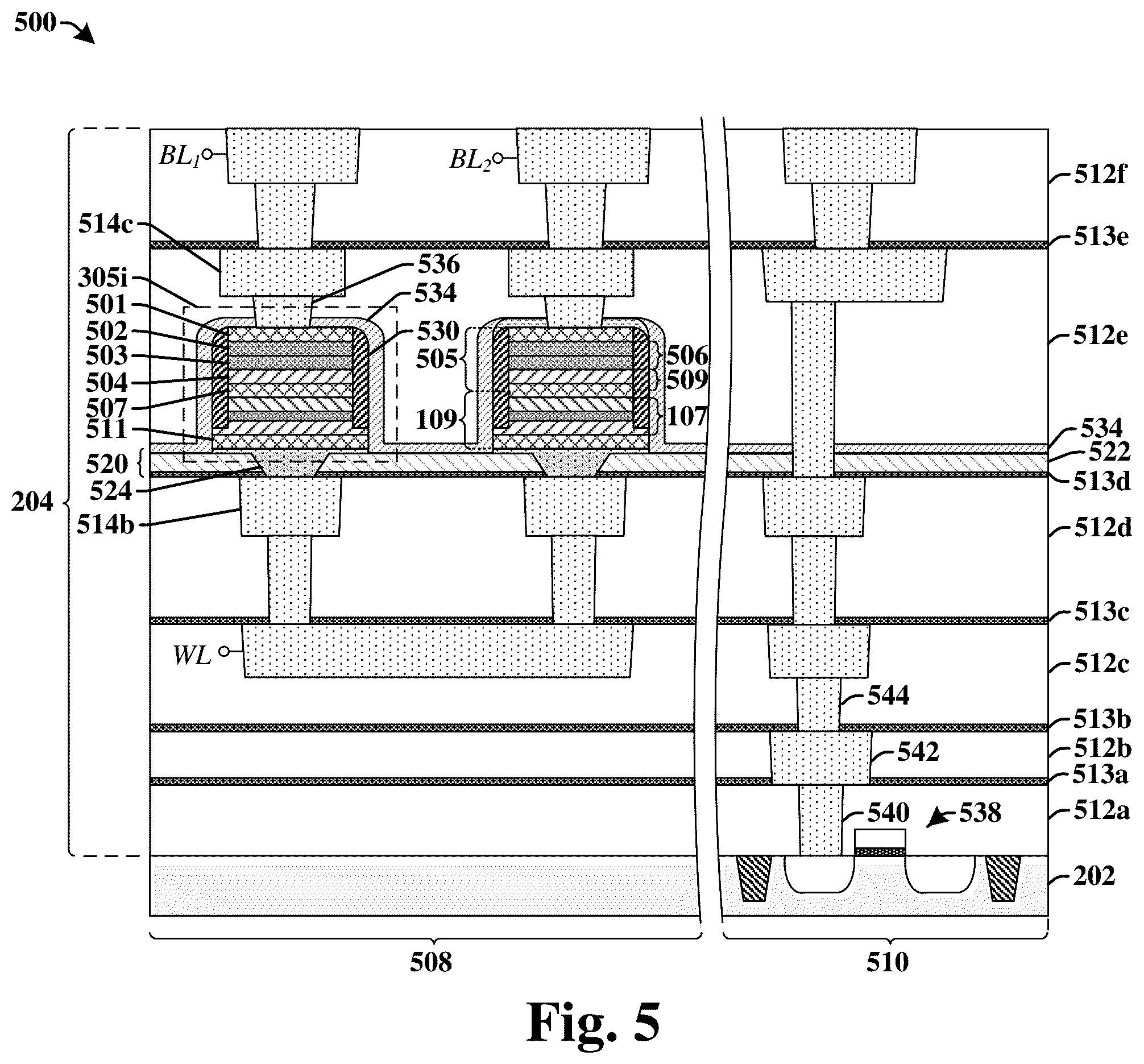 Patent US12568771 Figure 6 – Memory cell with magnetic access selector apparatus